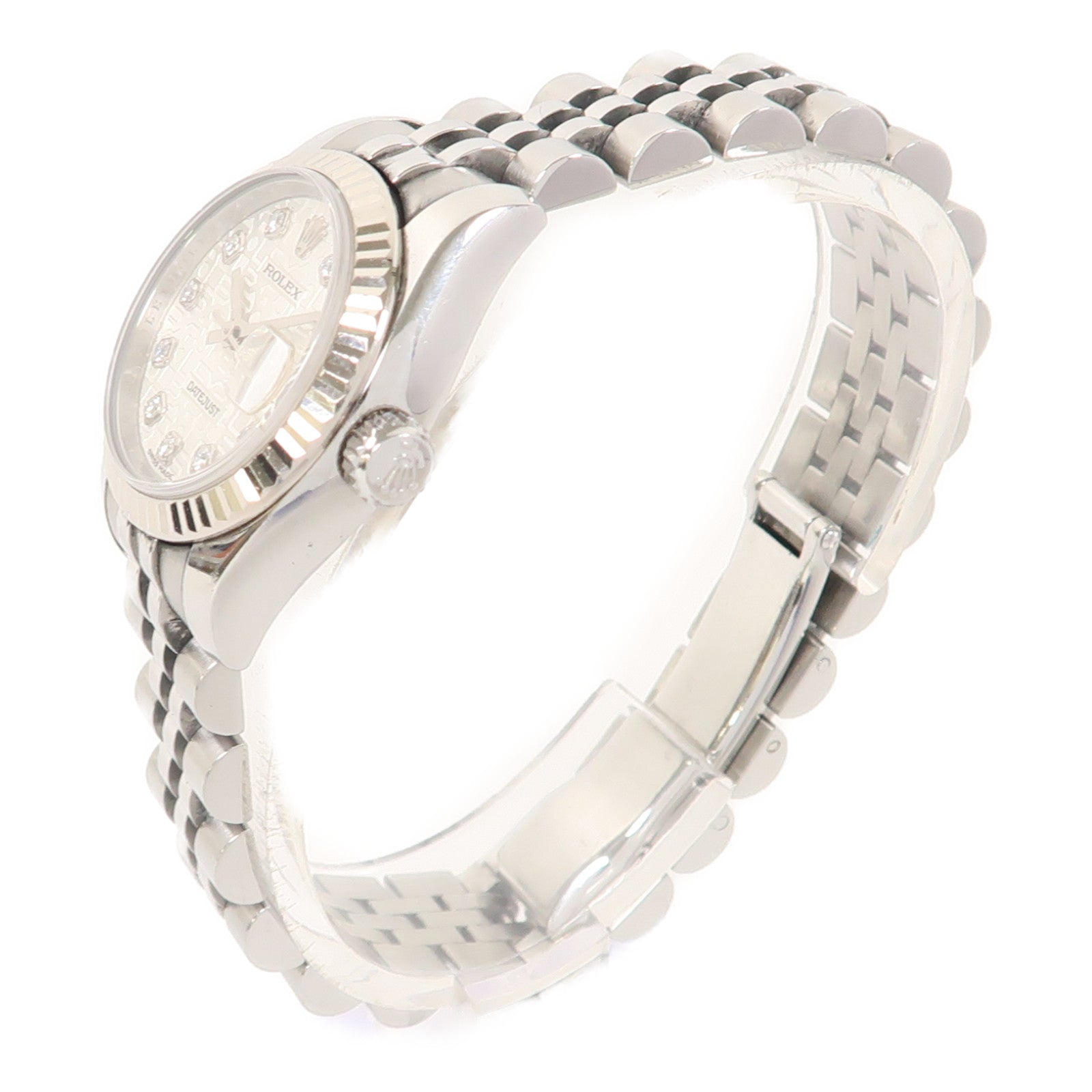 ROLEX 18K白金/不鏽鋼 Datejust自動機芯手錶銀色