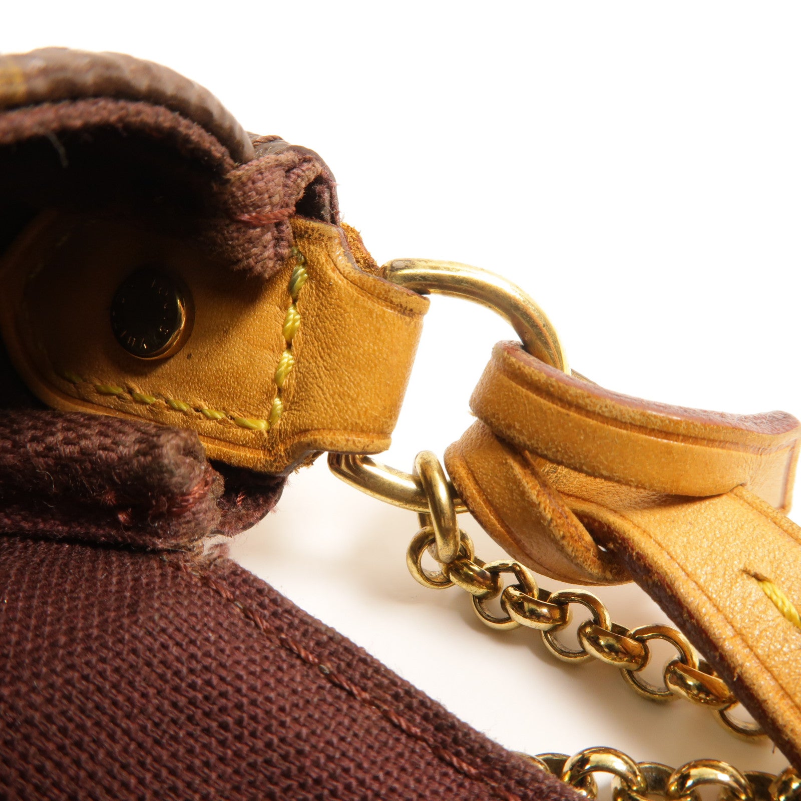 LOUIS VUITTON Monogram Favorite MM金扣手挽肩背兩用袋棕色