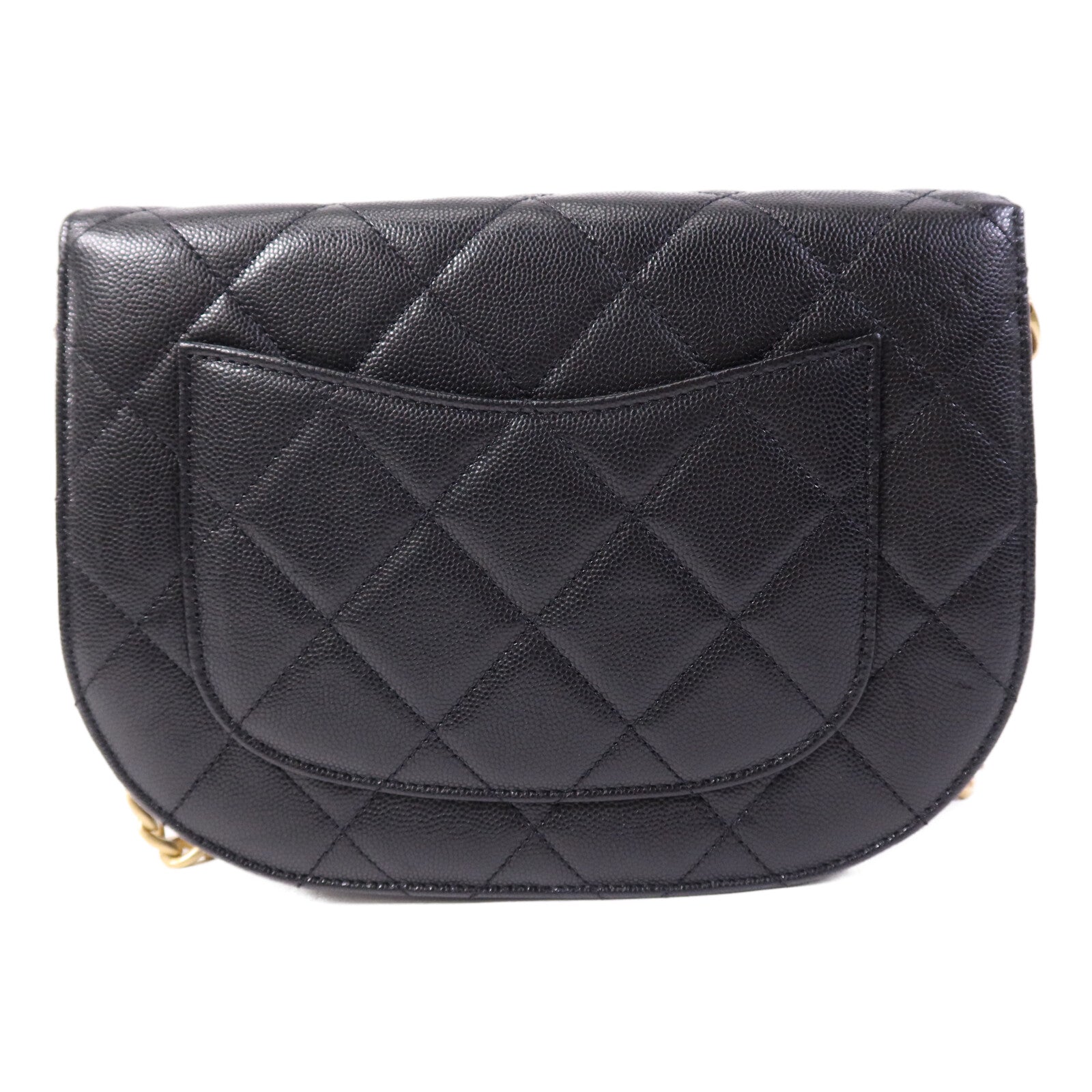 CHANEL 牛皮皮革Chain Shoulder Bag金扣鏈帶肩背袋