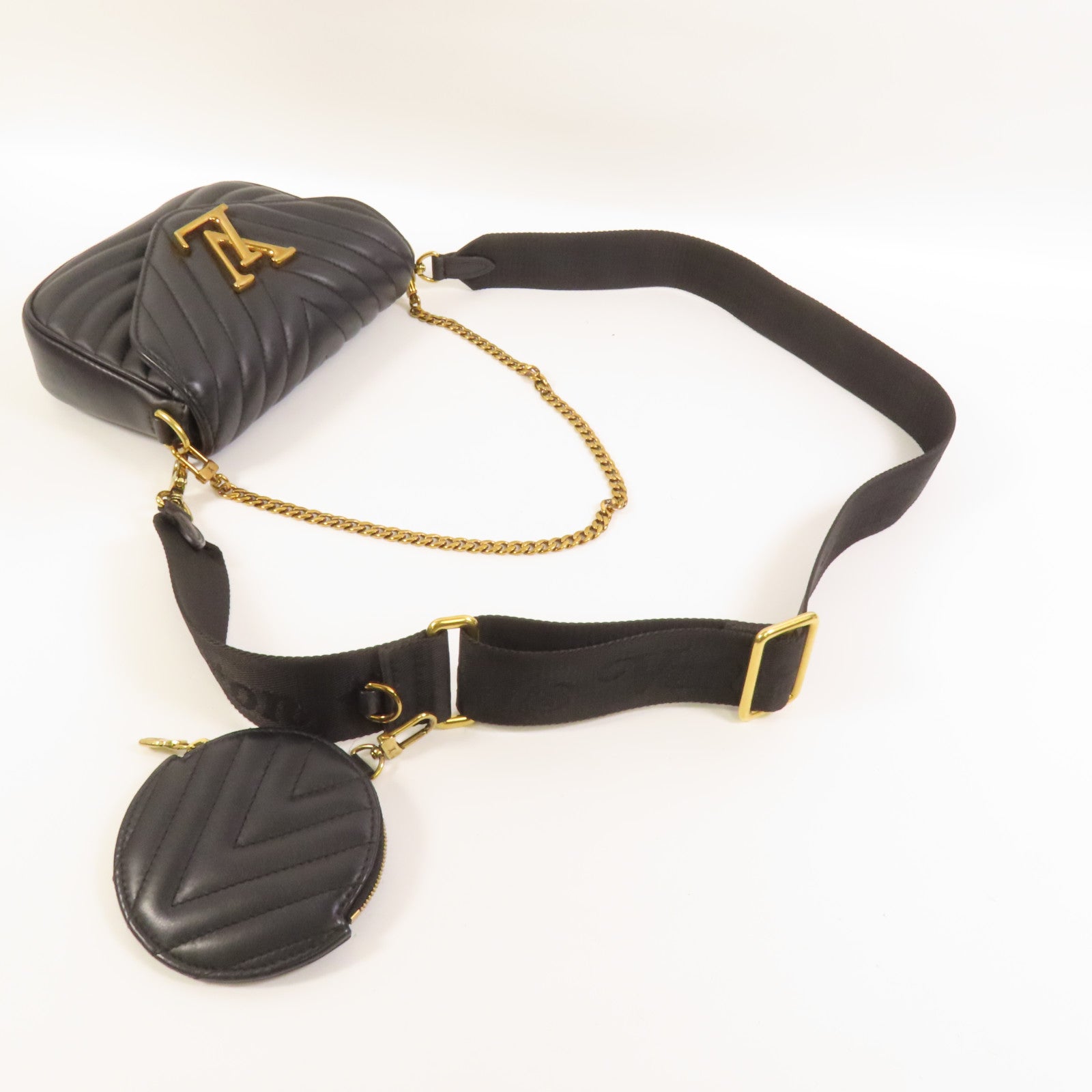 LOUIS VUITTON 牛皮皮革New Wave金扣手挽肩背兩用袋