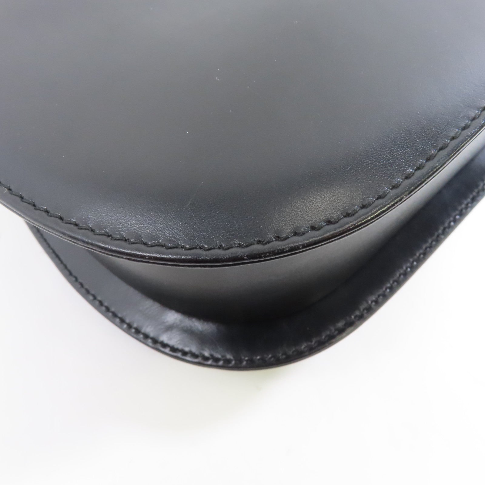 GUCCI 牛皮皮革Bamboo Shoulder Bag金扣肩背袋黑色