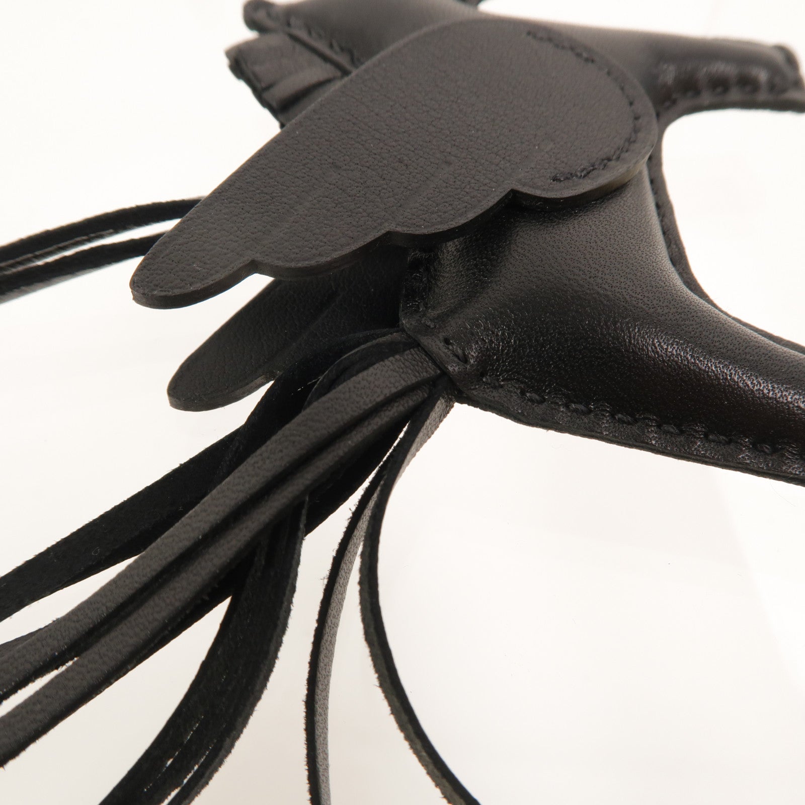 HERMES Swift/Milo皮革Rodeo Pagase PM掛飾Noir