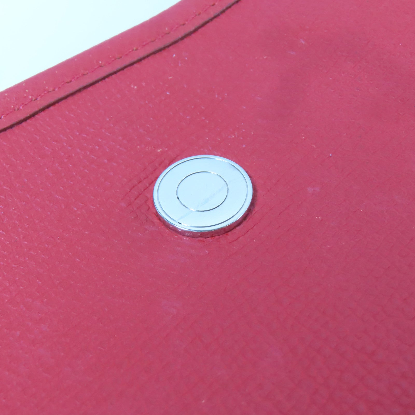 HERMES Epsom皮革Vespa Shoulder Bag銀扣肩背袋法拉利紅色