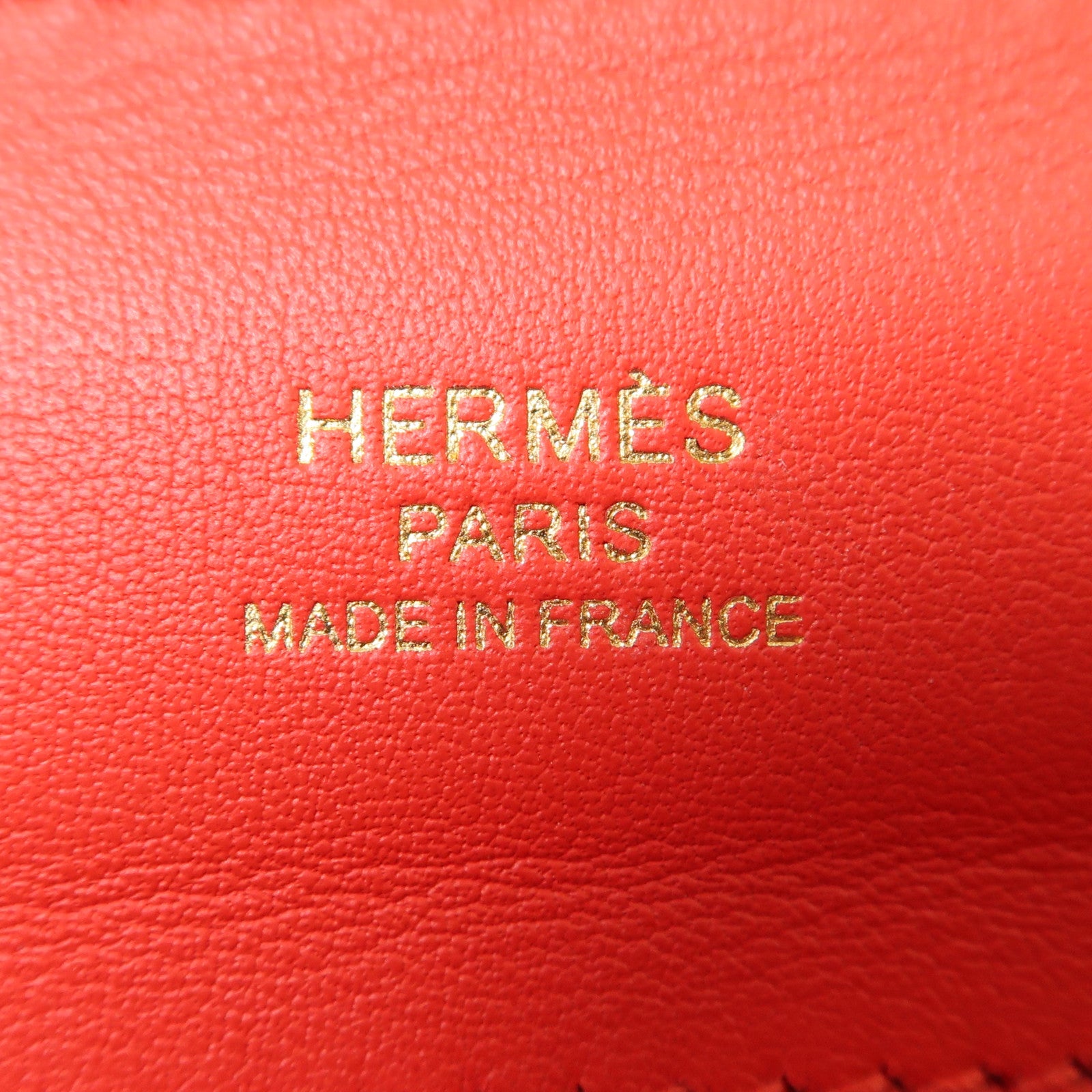 HERMES Evercolor皮革24/24 Mini金扣手挽肩背兩用袋Rouge Tomate