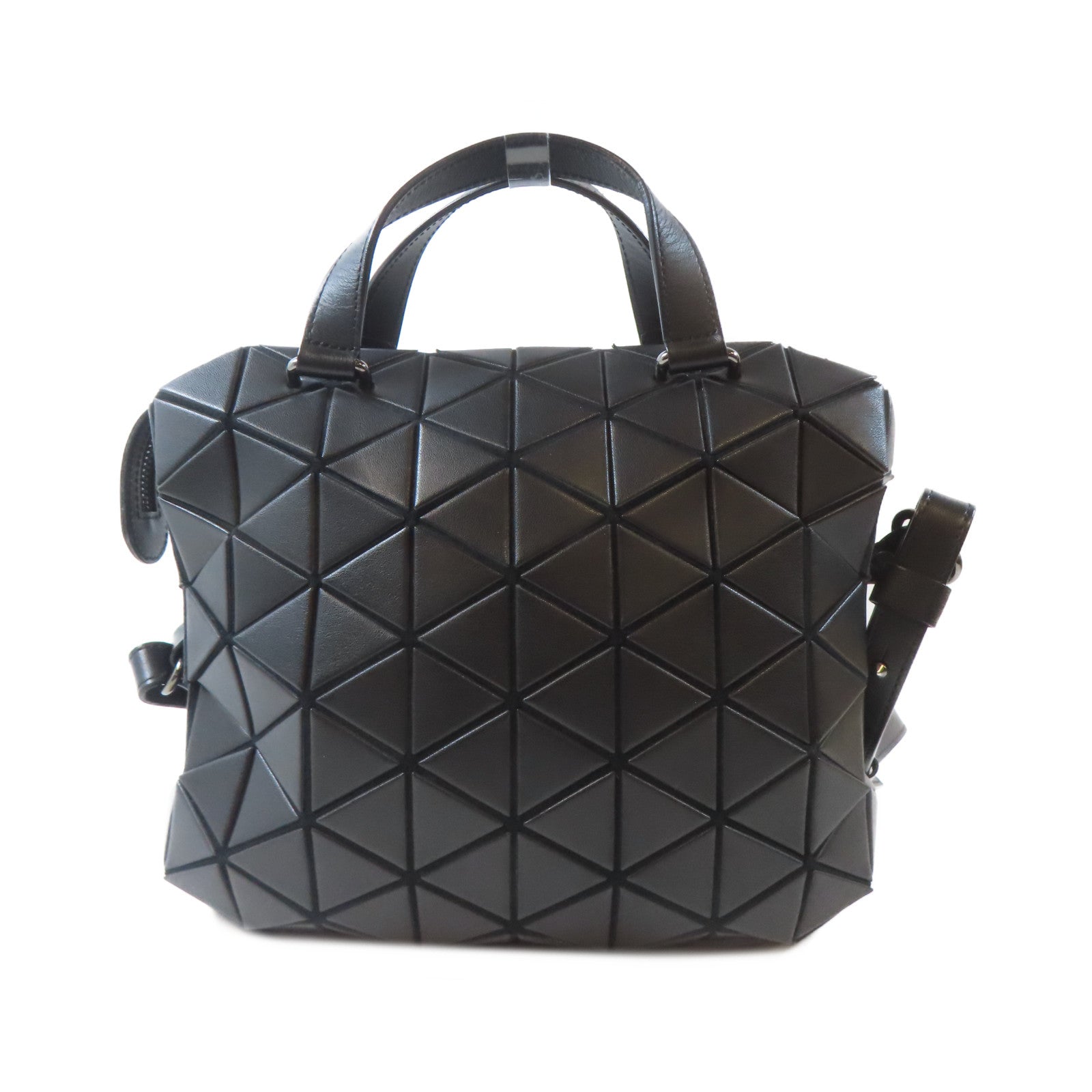 ISSEY MIYAKE 牛皮皮革BAO BAO 2 Way Shoulder手挽肩背兩用袋黑色
