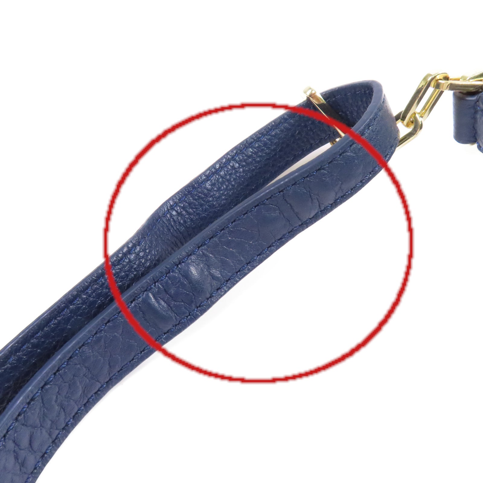 Tory Burch 牛皮皮革Shoulder Bag金扣肩背袋寶藍色