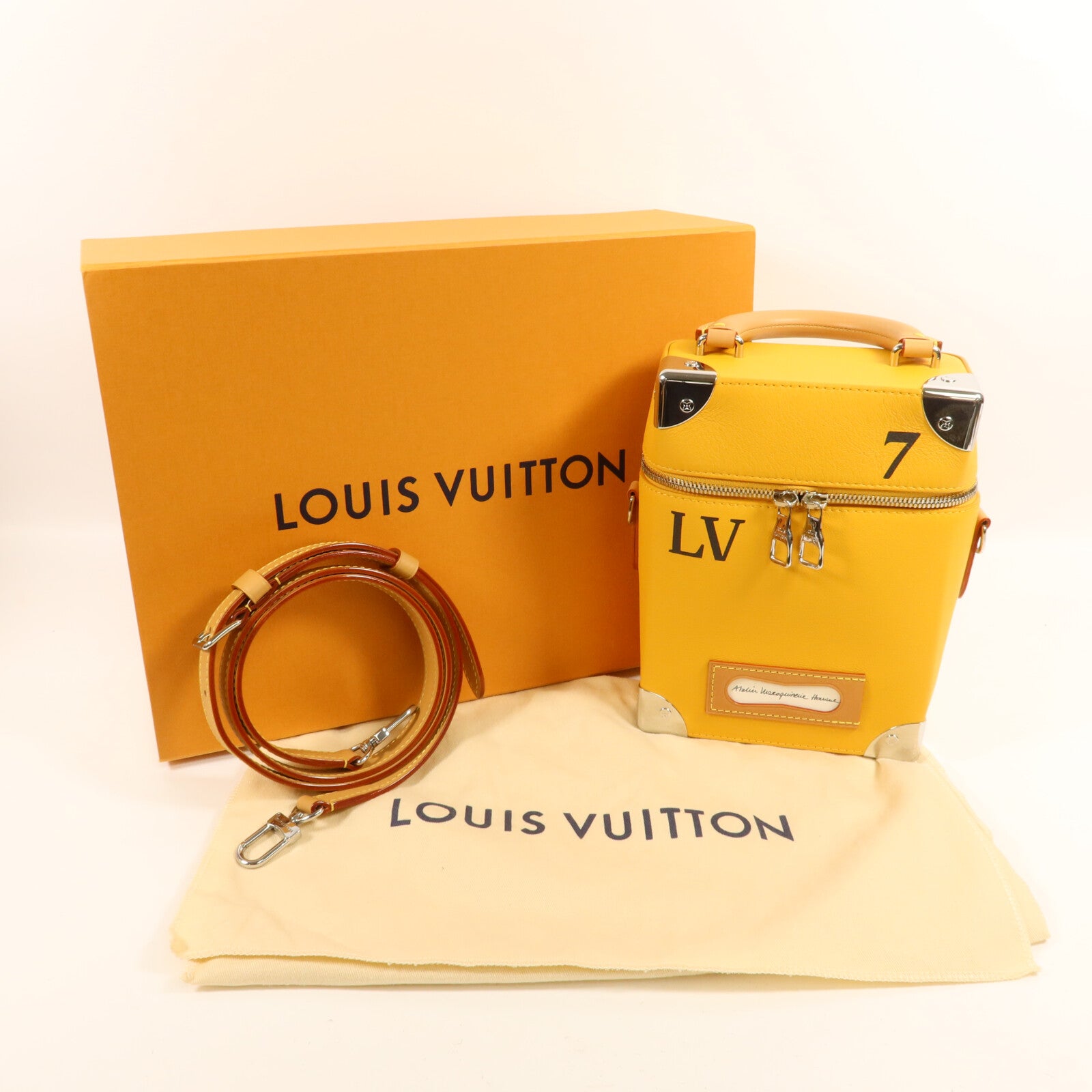 LOUIS VUITTON 牛皮皮革Vertical Box Trunk手挽肩背兩用袋