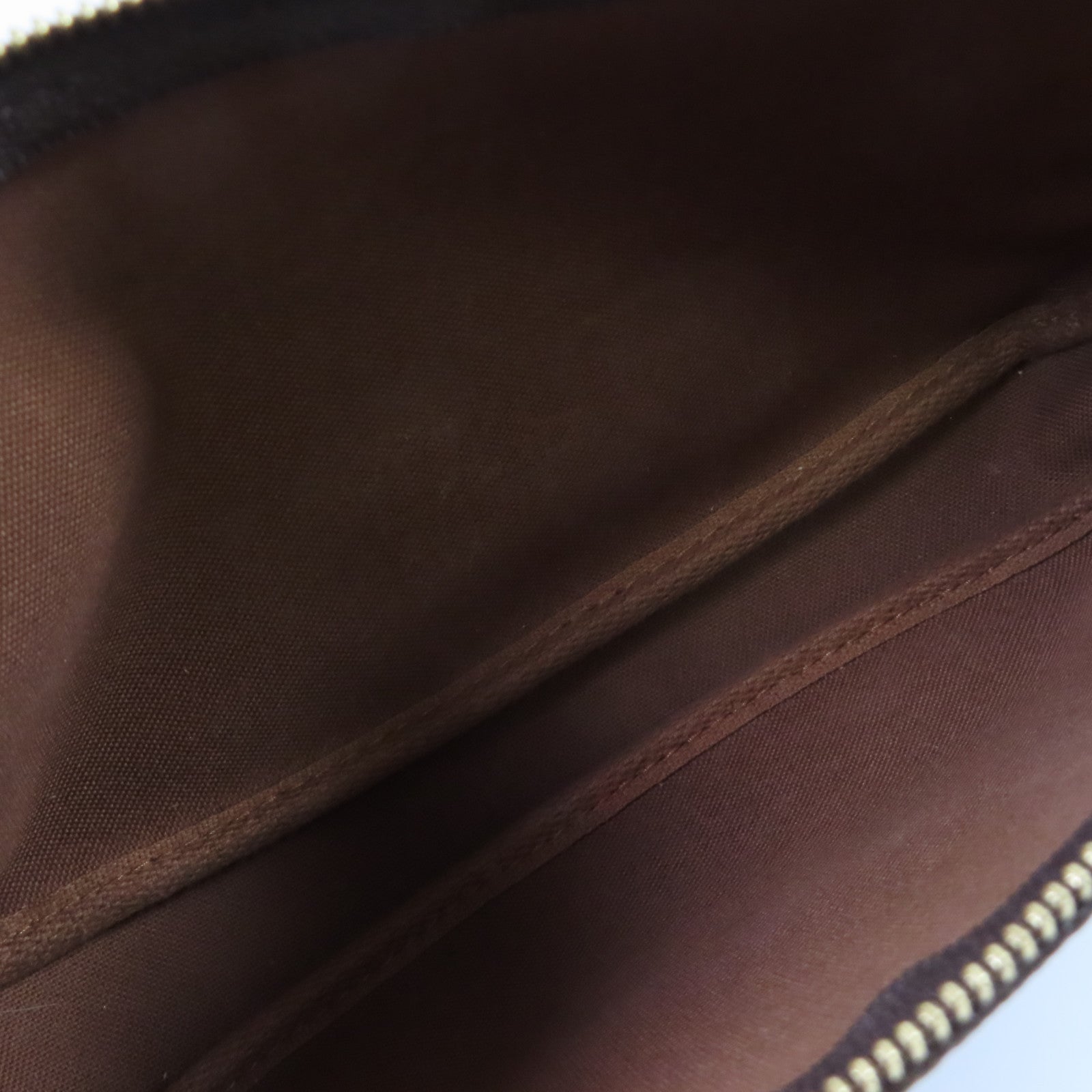 LOUIS VUITTON Monogram Pochette Accessories Hand Bag金扣手挽袋啡色