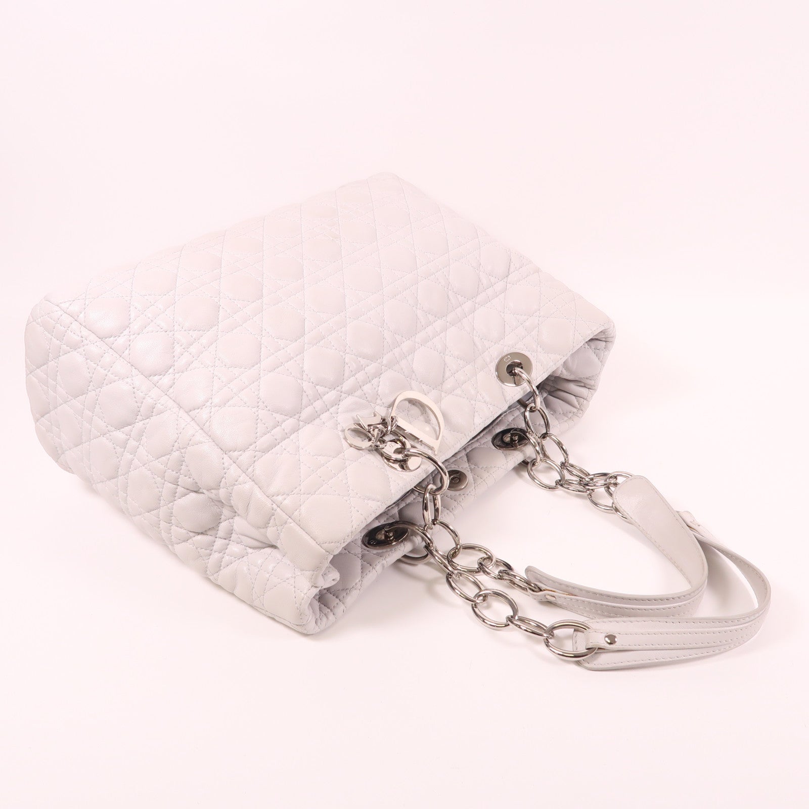 Dior 皮革Shoulder Tote銀扣肩背袋/手挽袋