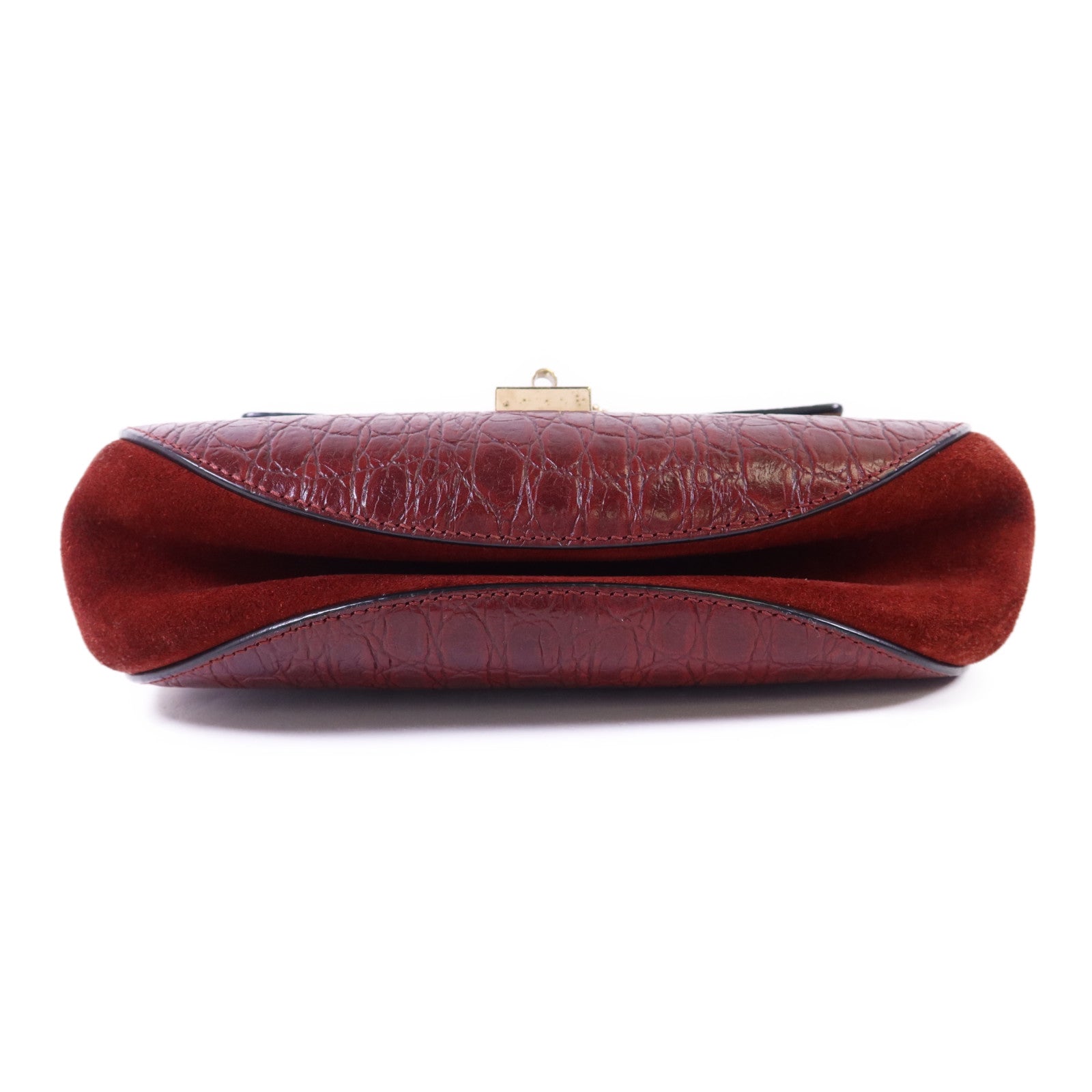 Chloe 牛皮皮革Shoulder Bag金扣鏈帶肩背袋