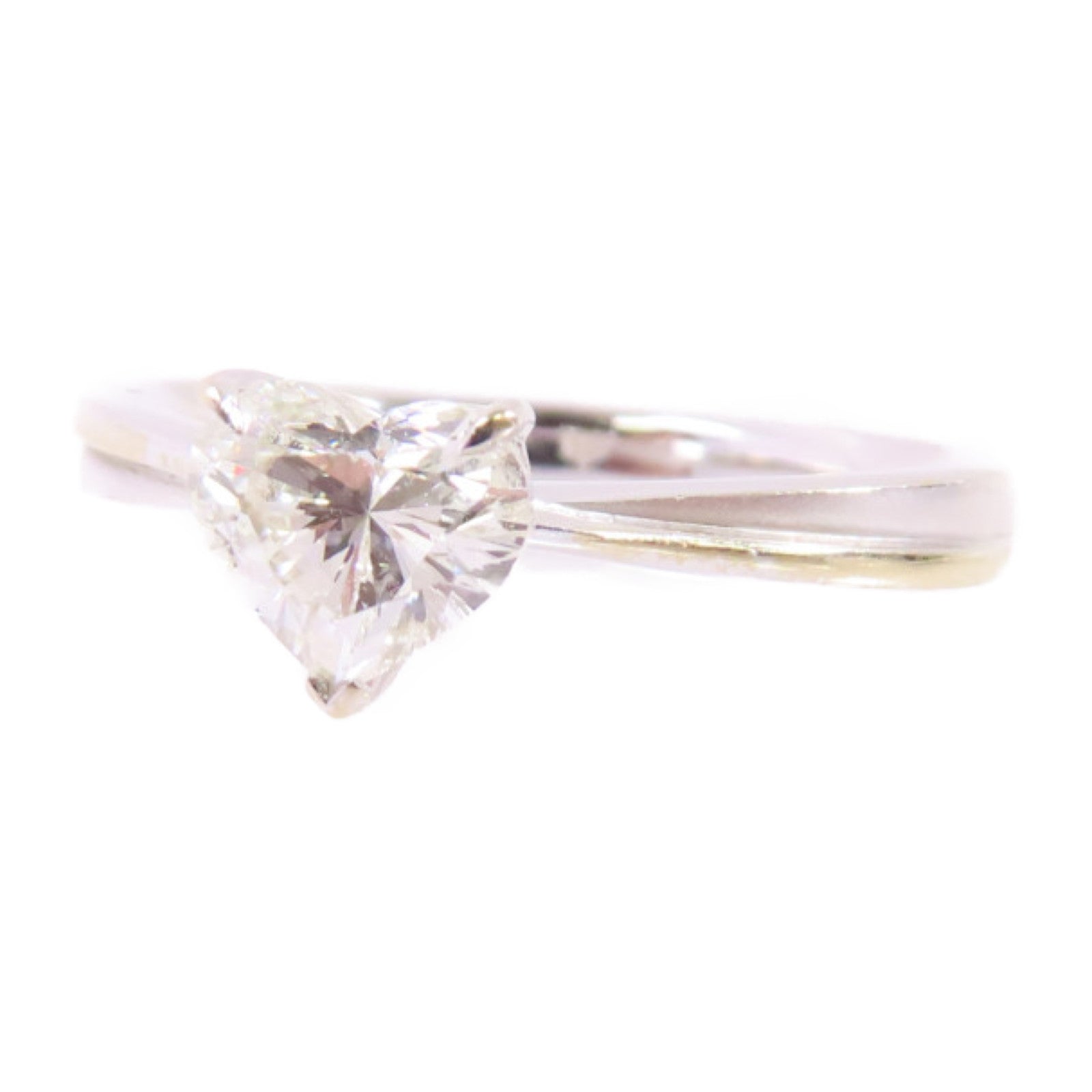 JEWELRY (PRICE DOWN) 0.7ct Diamond Ring US#5.25 18K White Gold