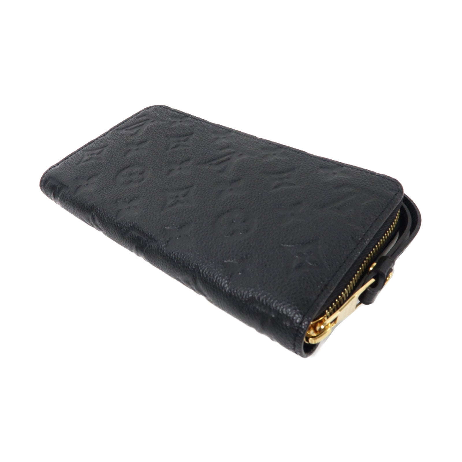 LOUIS VUITTON Monogram Empreinte Zippy Wallet金扣長錢包黑色