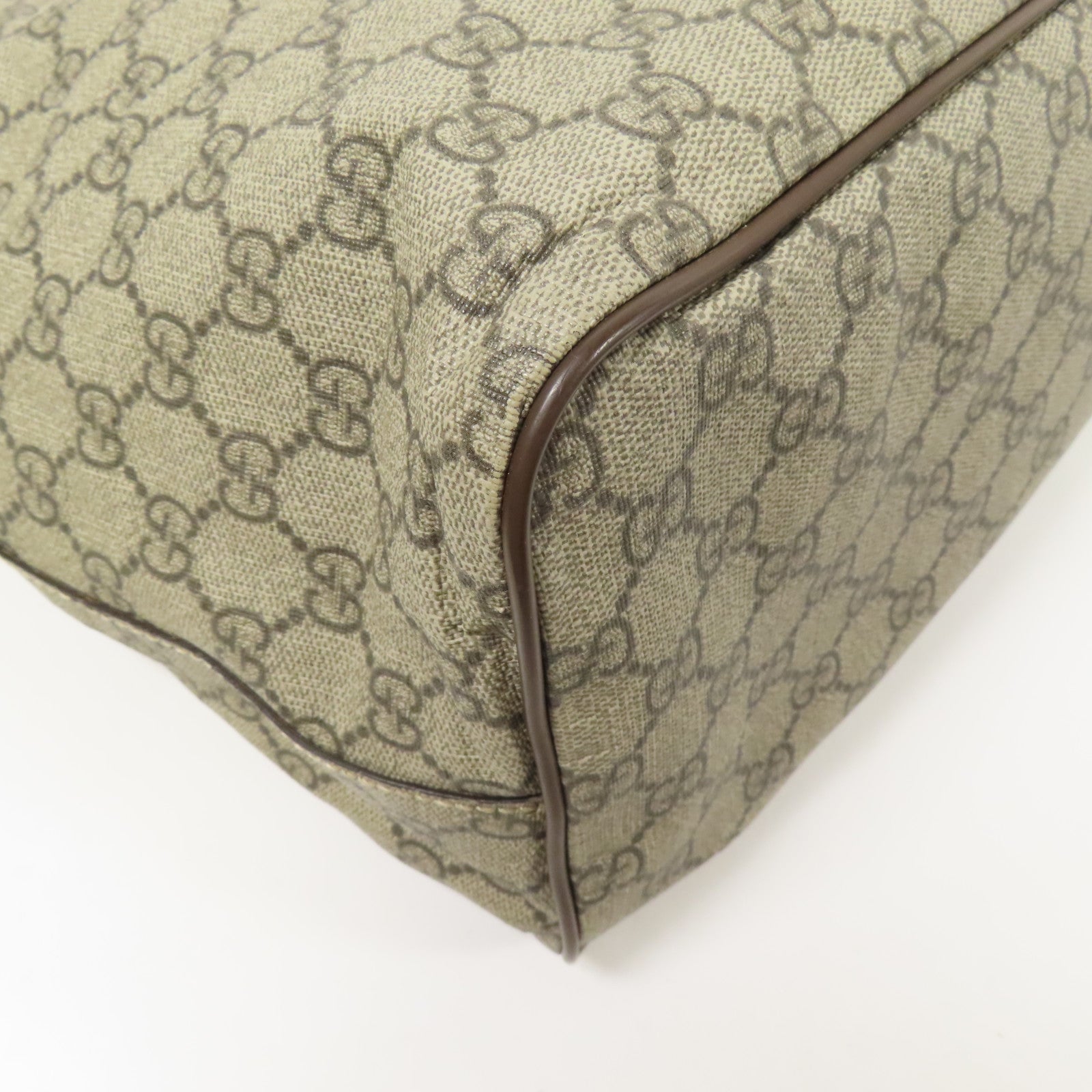 GUCCI 塗層帆布Tote Bag金扣手挽肩背兩用袋