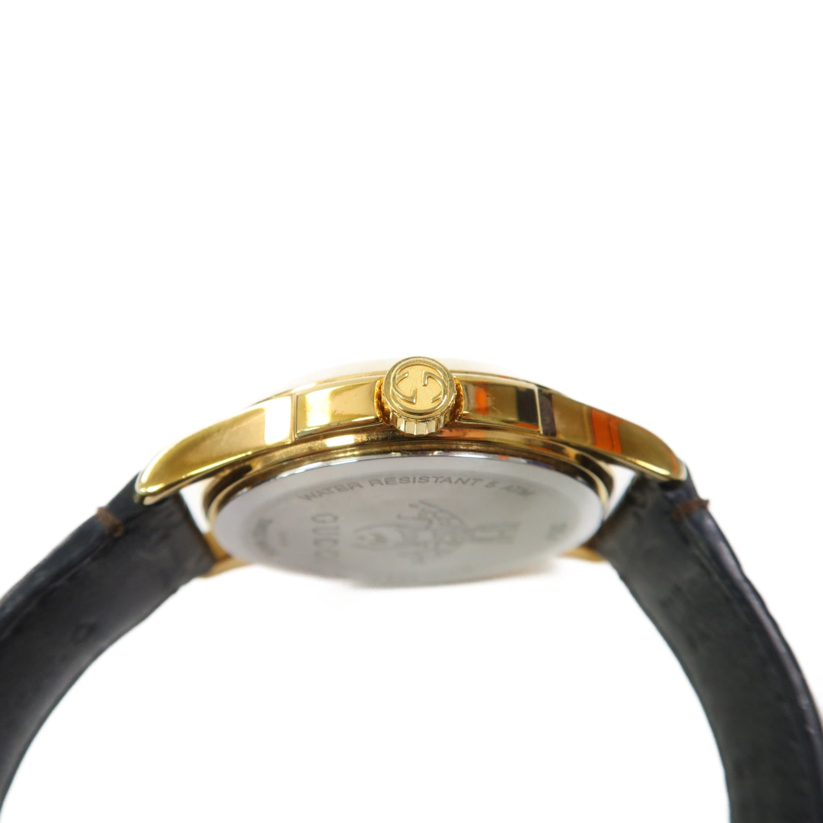 GUCCI Gucci Watch皮革/不鏽鋼手錶使用機芯啡色