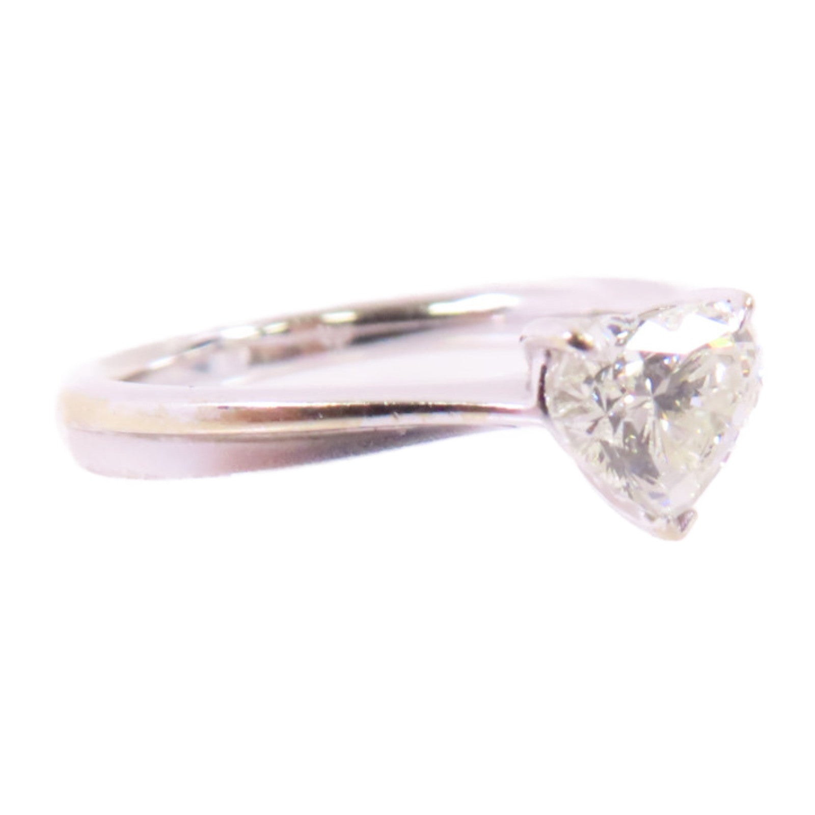 JEWELRY (PRICE DOWN) 0.7ct Diamond Ring US#5.25 18K White Gold
