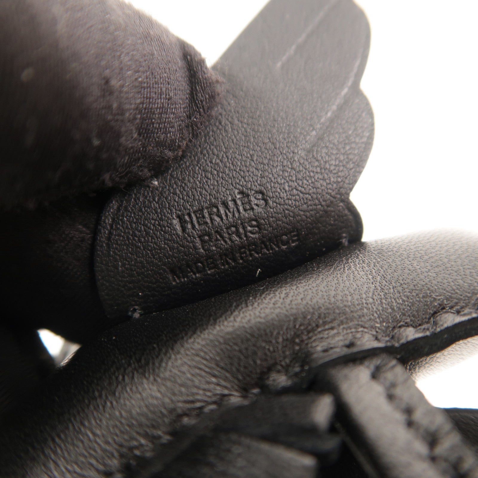 HERMES Swift/Milo皮革Rodeo Pagase PM掛飾Noir