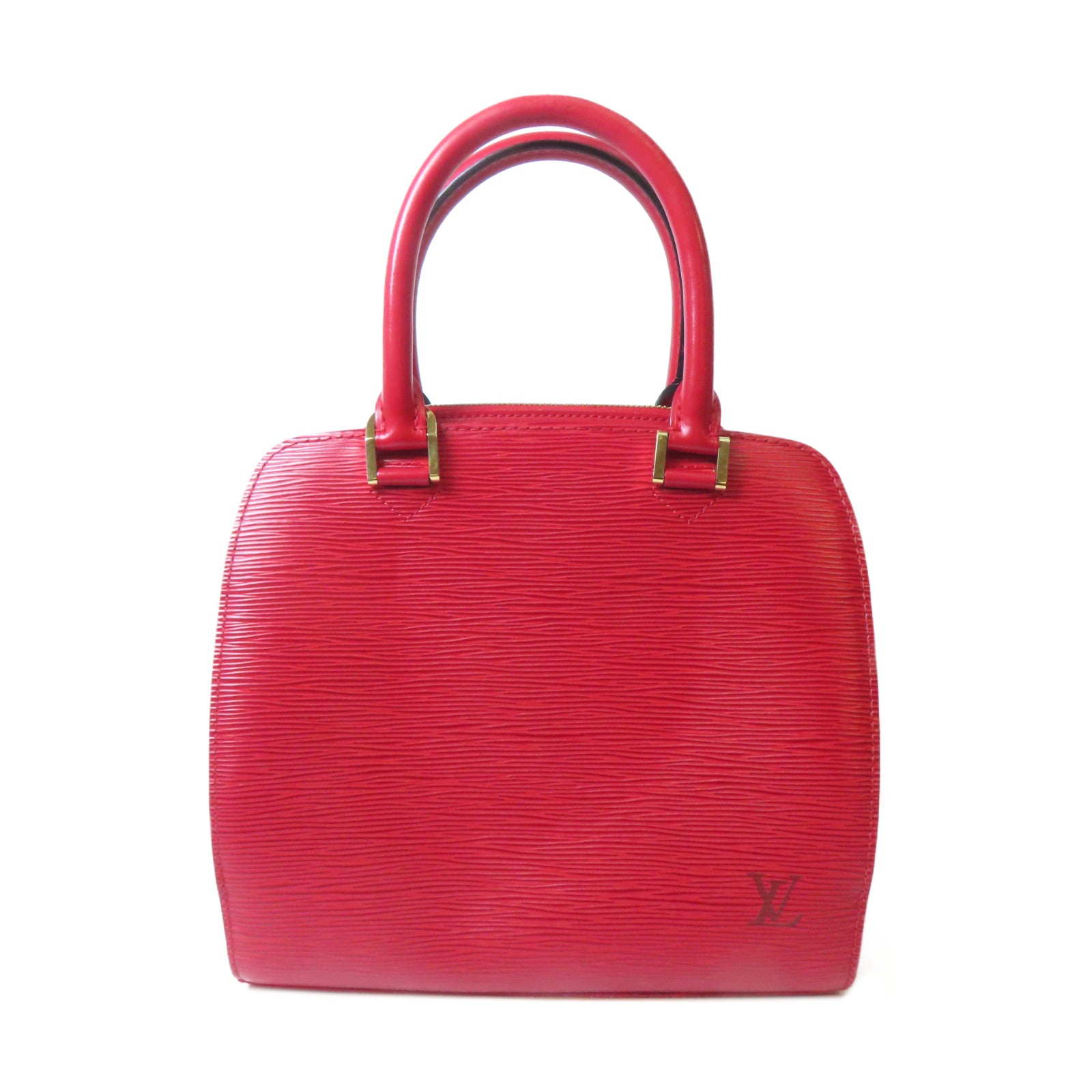 LOUIS VUITTON 【激減優惠】Epi Ponneuf金扣手挽袋紅色