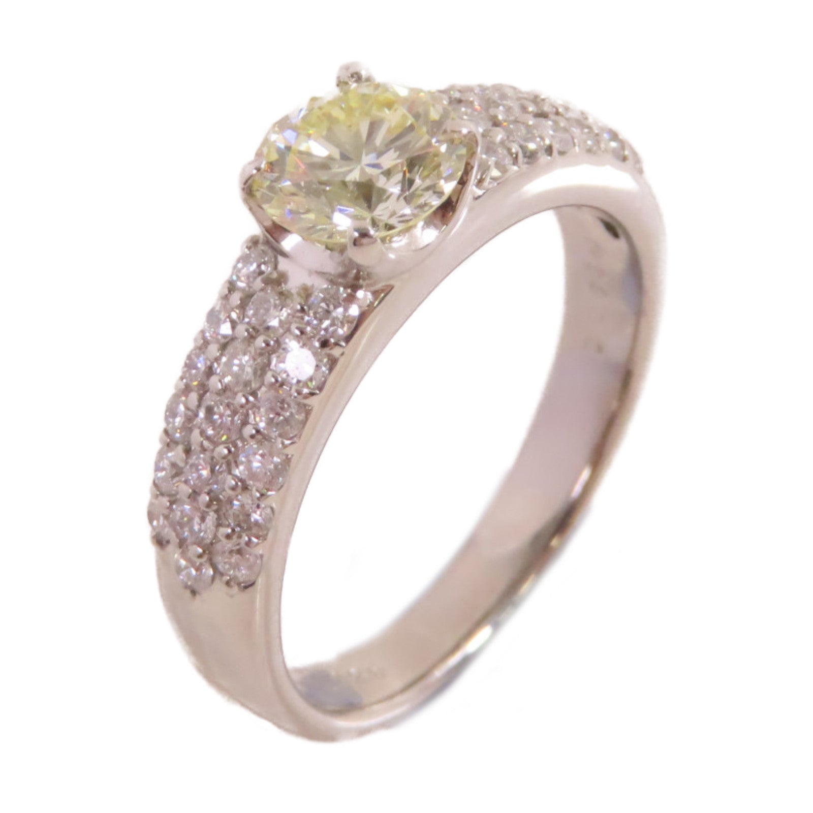 JEWELRY 【激減優惠】PT900鉑金/1.025ct/0.63ct鑚石Diamond Ring戒指US#8