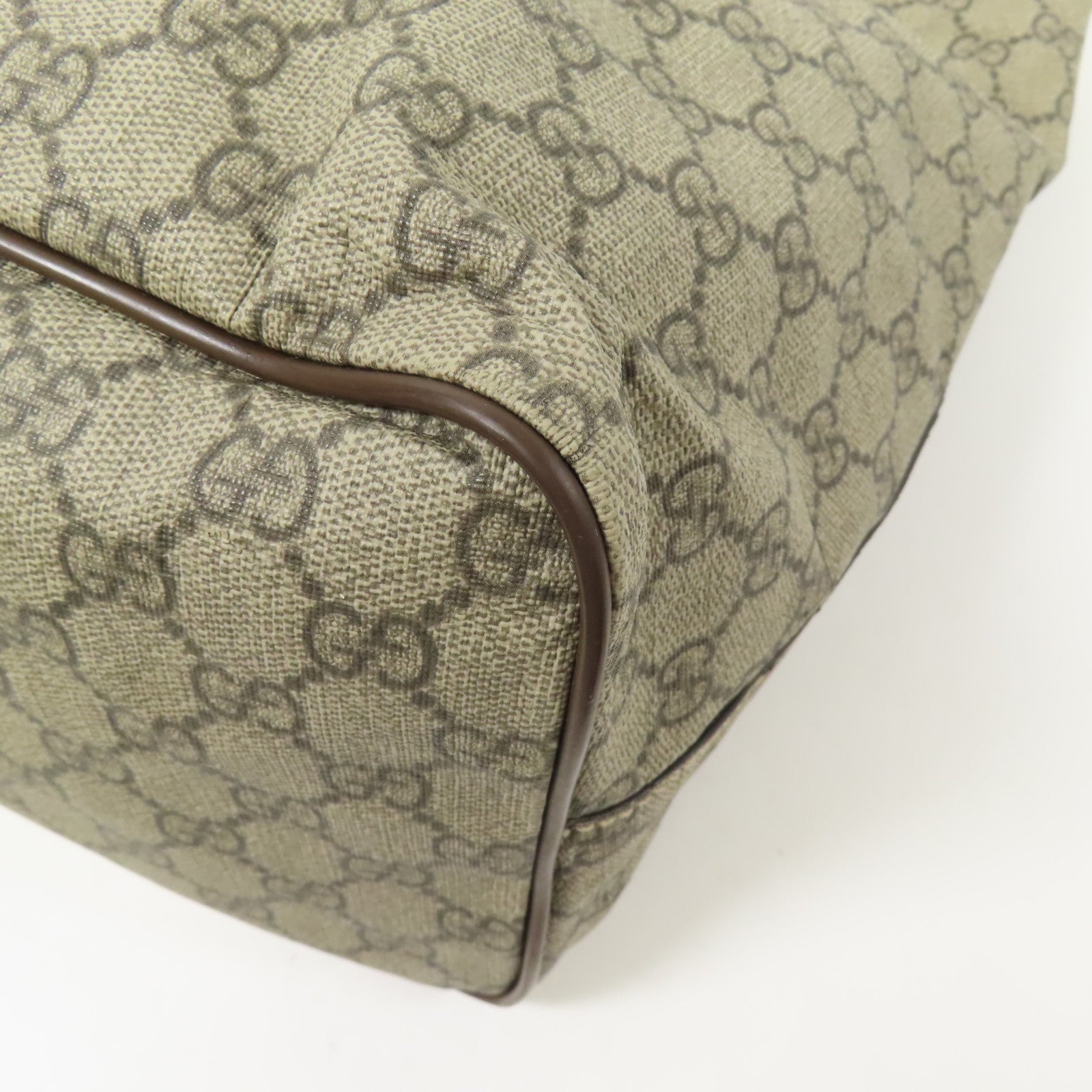 GUCCI 塗層帆布Tote Bag金扣手挽肩背兩用袋