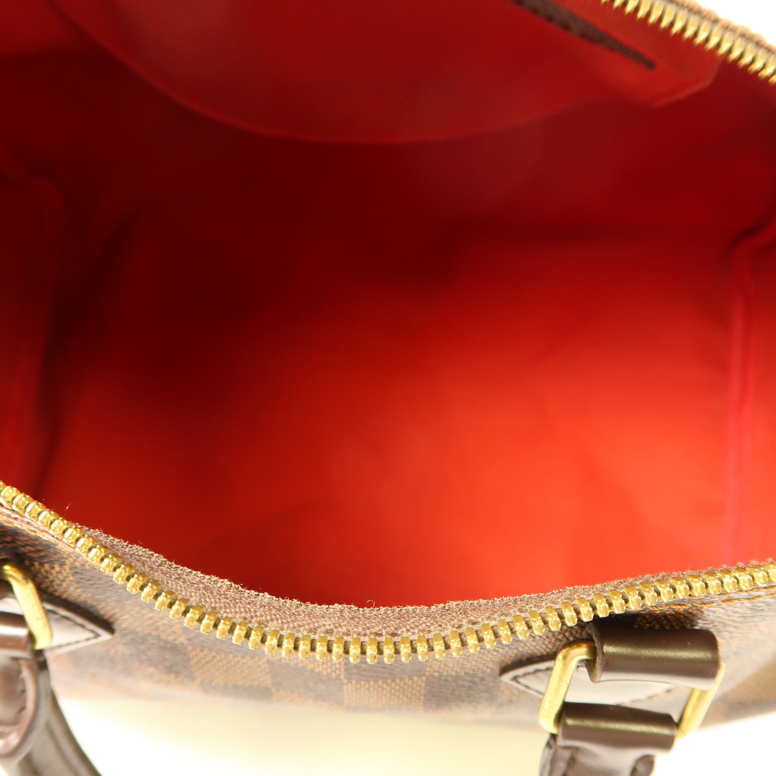 LOUIS VUITTON Damier Speedy Bandouliere 30金扣手挽肩背兩用袋棕色
