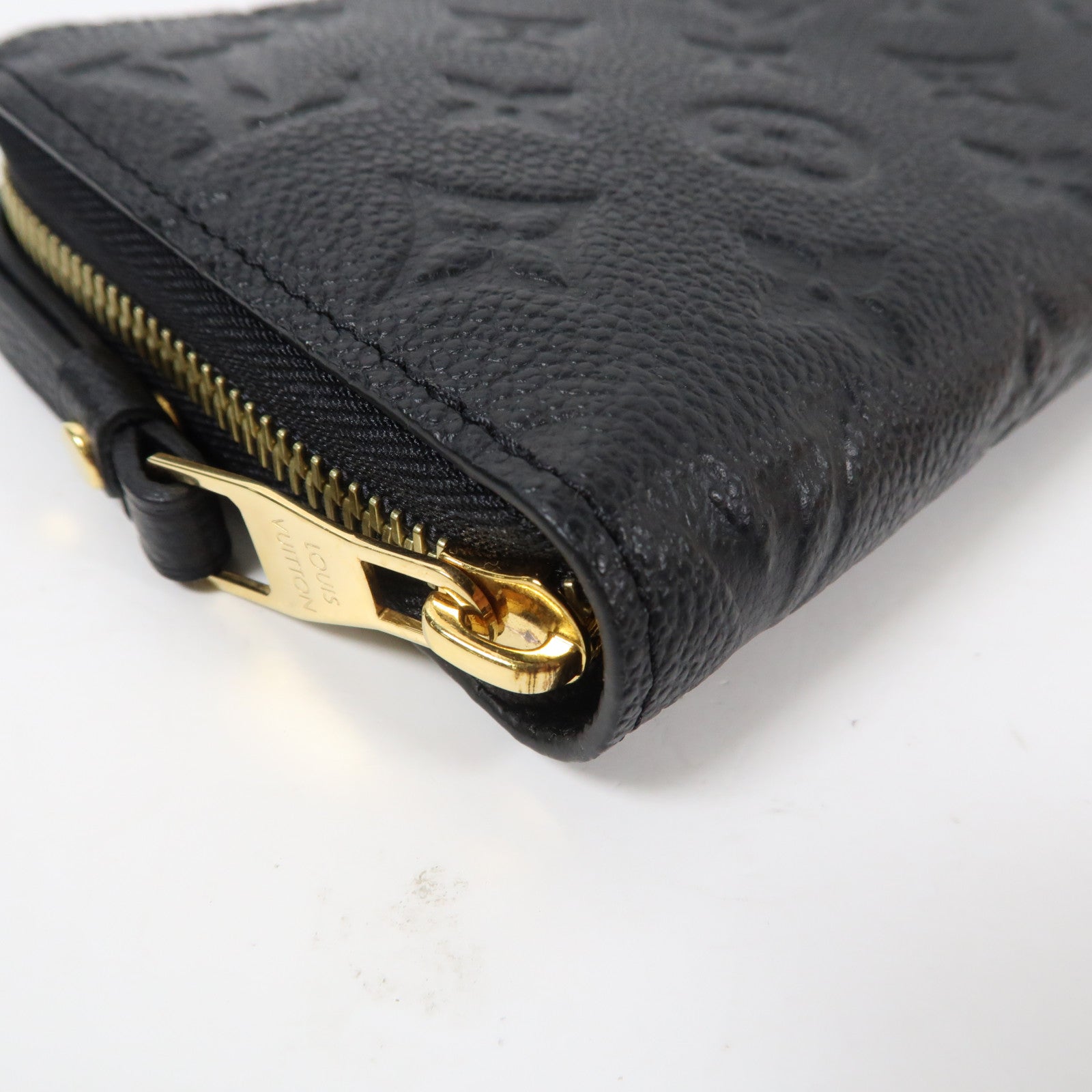LOUIS VUITTON Monogram Empreinte Zippy Wallet金扣長錢包黑色