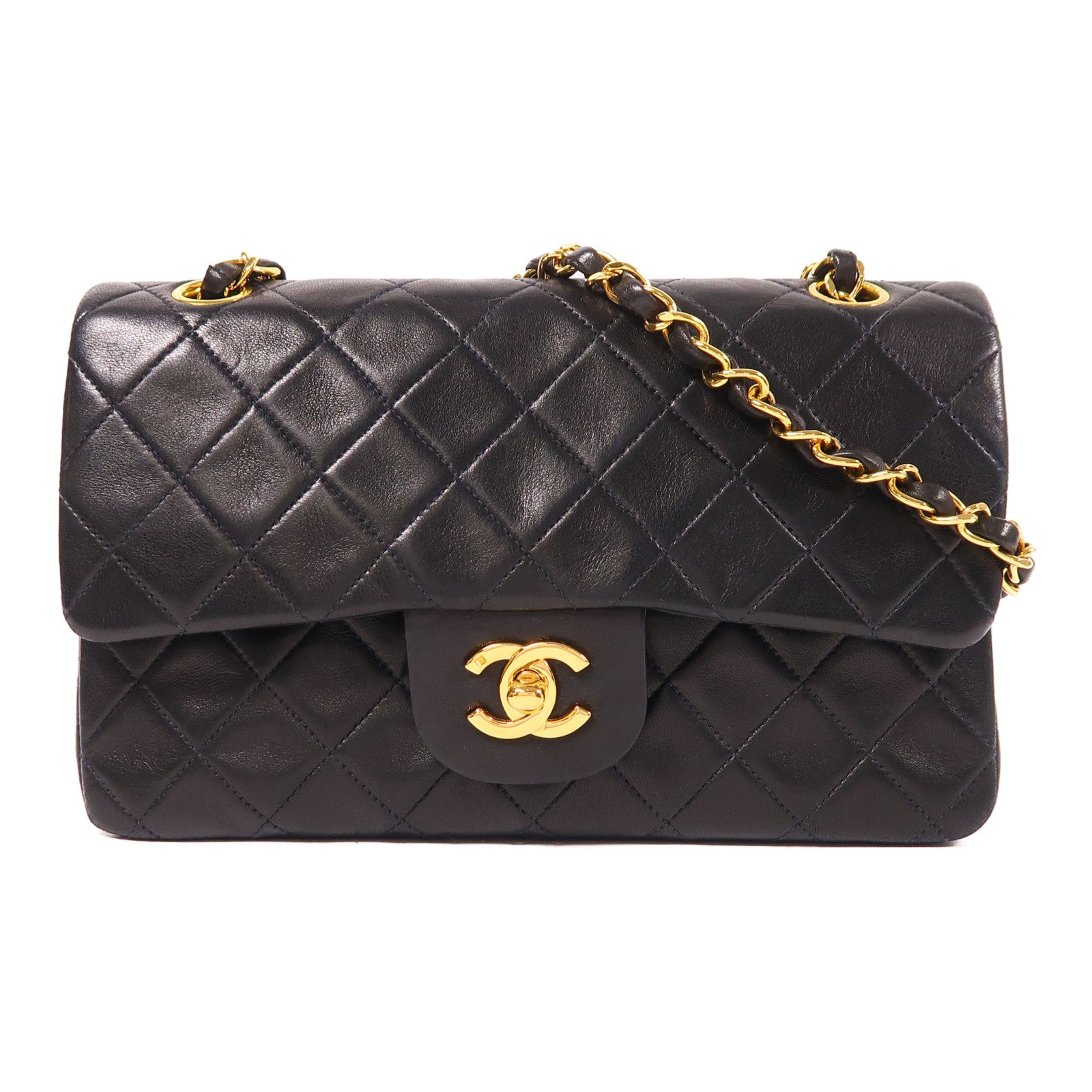 CHANEL 羊皮皮革Classic 23金扣鏈帶肩背袋