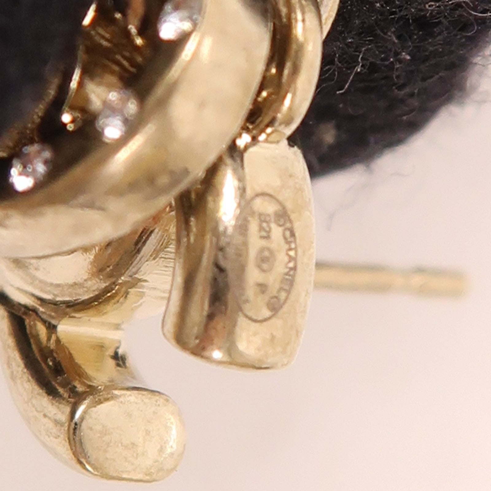 CHANEL CC Earrings Metal Gold