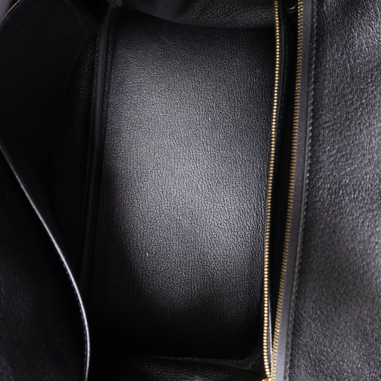 HERMES Clemence皮革Birkin 30金扣手挽袋Noir