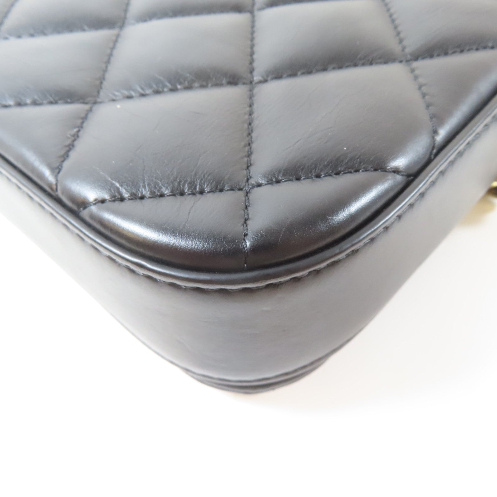 CHANEL 【激減優惠】菱格羊皮皮革Flap Bag金扣鏈帶肩背袋黑色