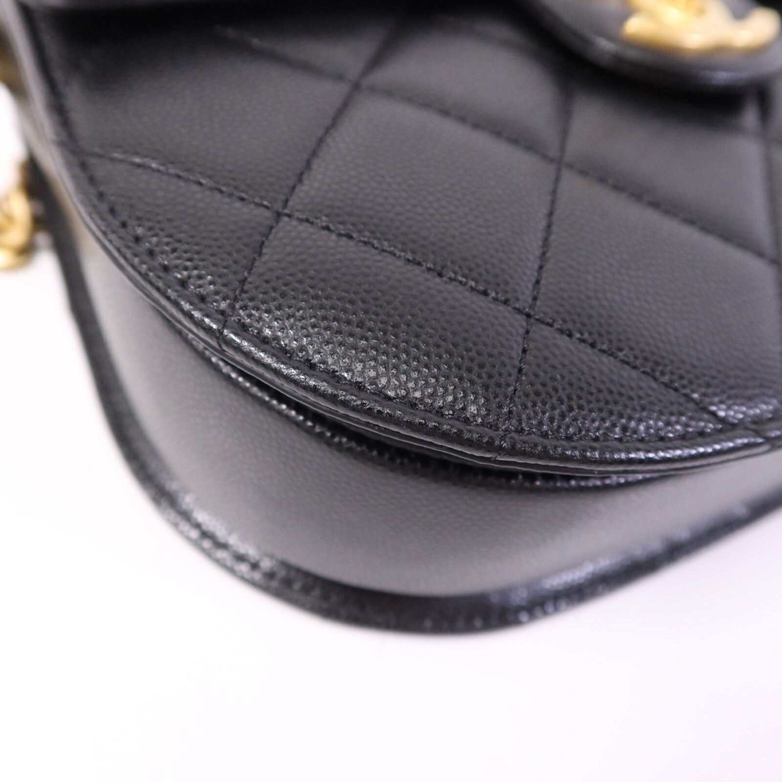 CHANEL 牛皮皮革Chain Shoulder Bag金扣鏈帶肩背袋