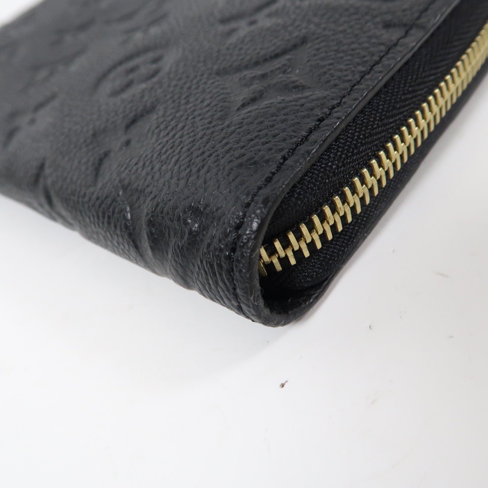 LOUIS VUITTON Monogram Empreinte Zippy Wallet金扣長錢包黑色