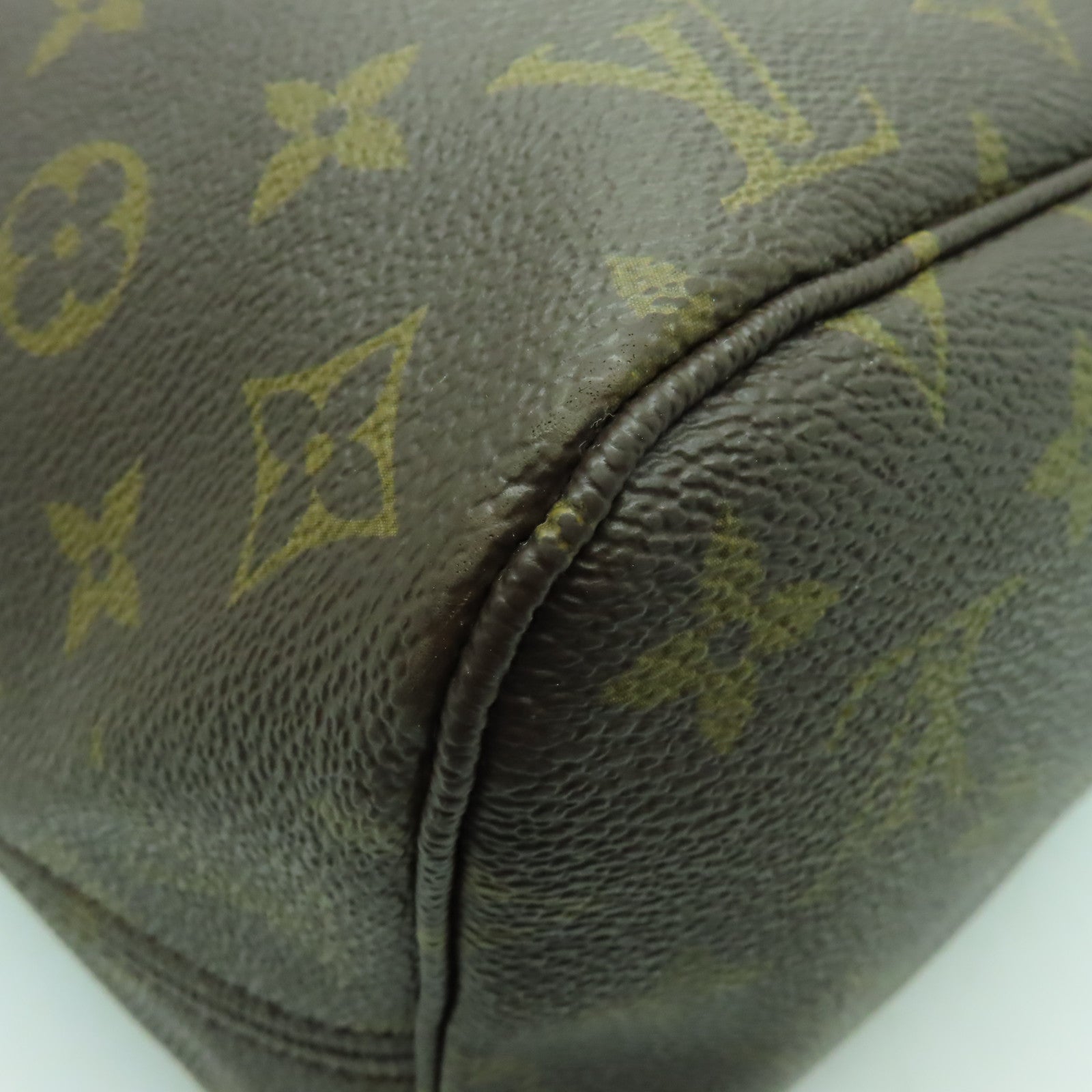 LOUIS VUITTON 【激減優惠】Monogram Neverfull MM金扣手挽袋棕色