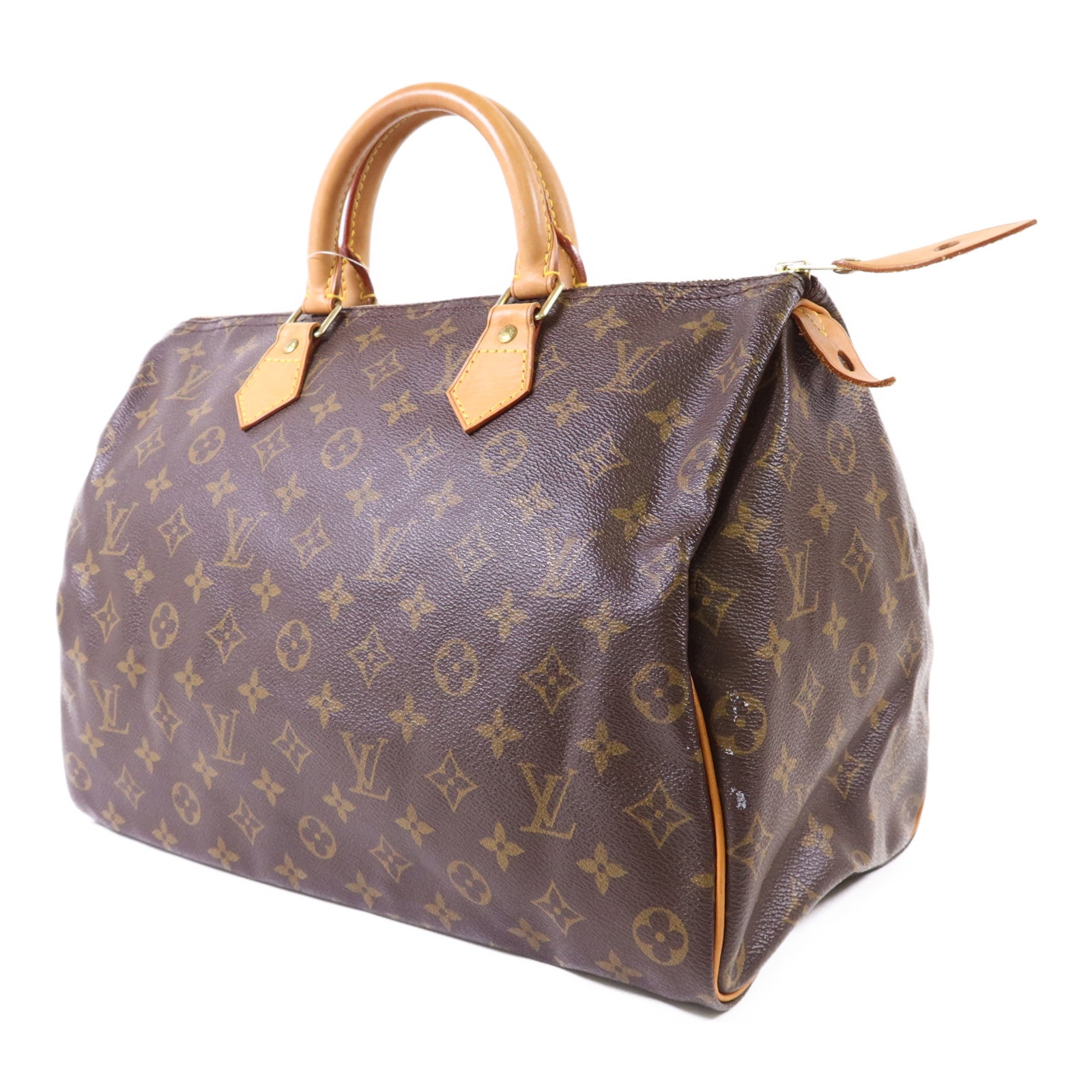 LOUIS VUITTON Monogram Speedy 35金扣手挽袋