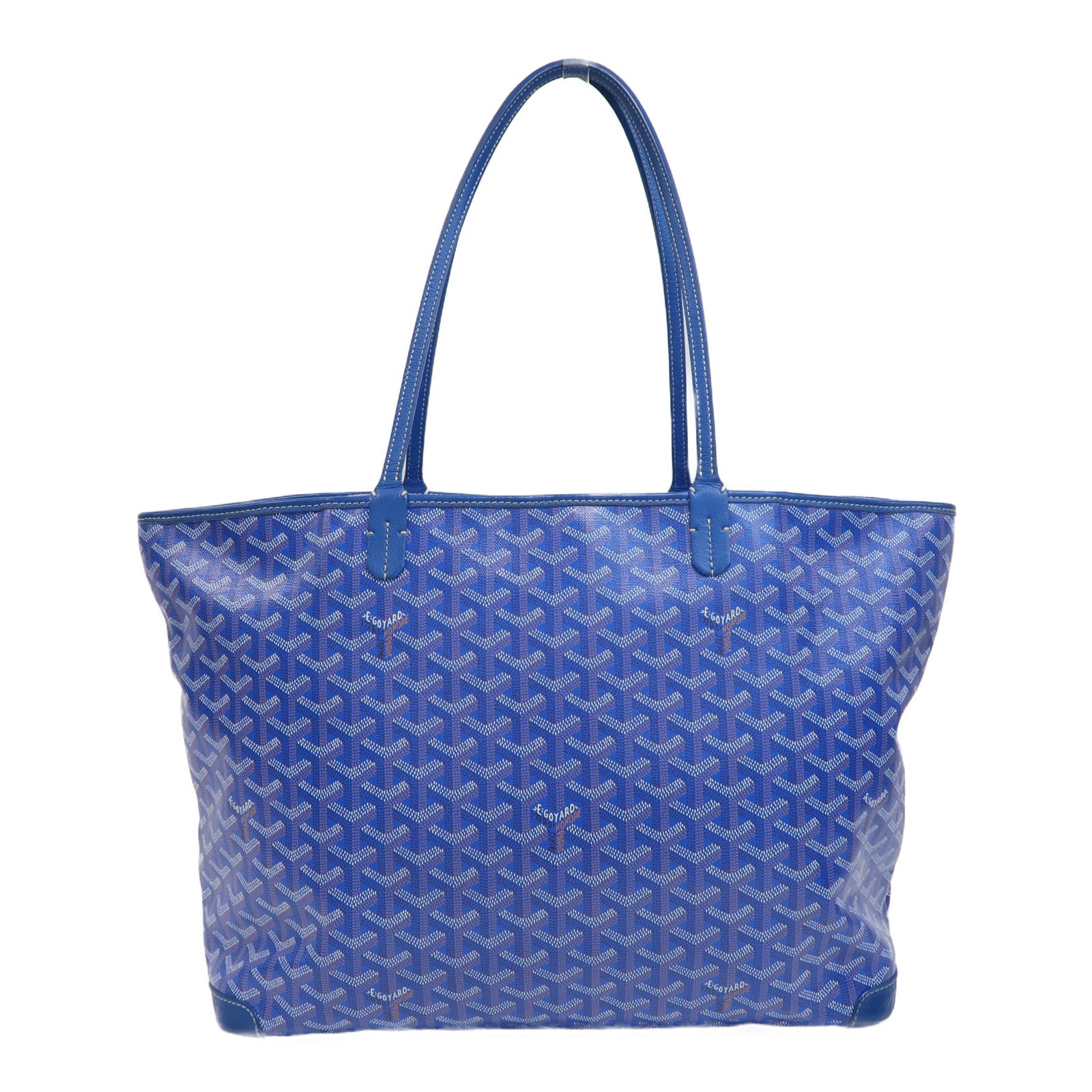 GOYARD 塗層帆布Artois銀扣肩背袋藍色
