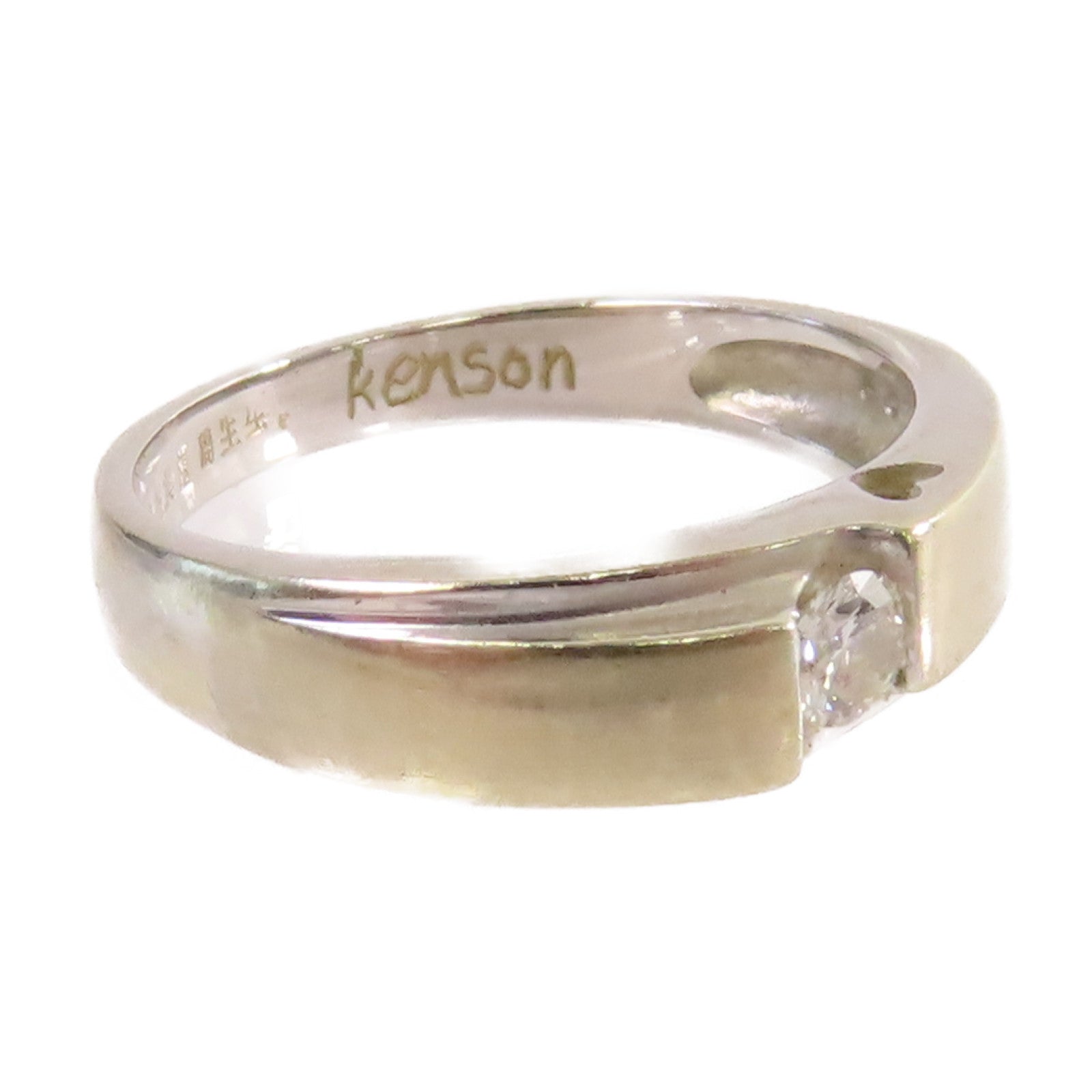 JEWELRY 【激減優惠】18K白金/0.09ct鑽石Diamond Ring戒指US#4.25