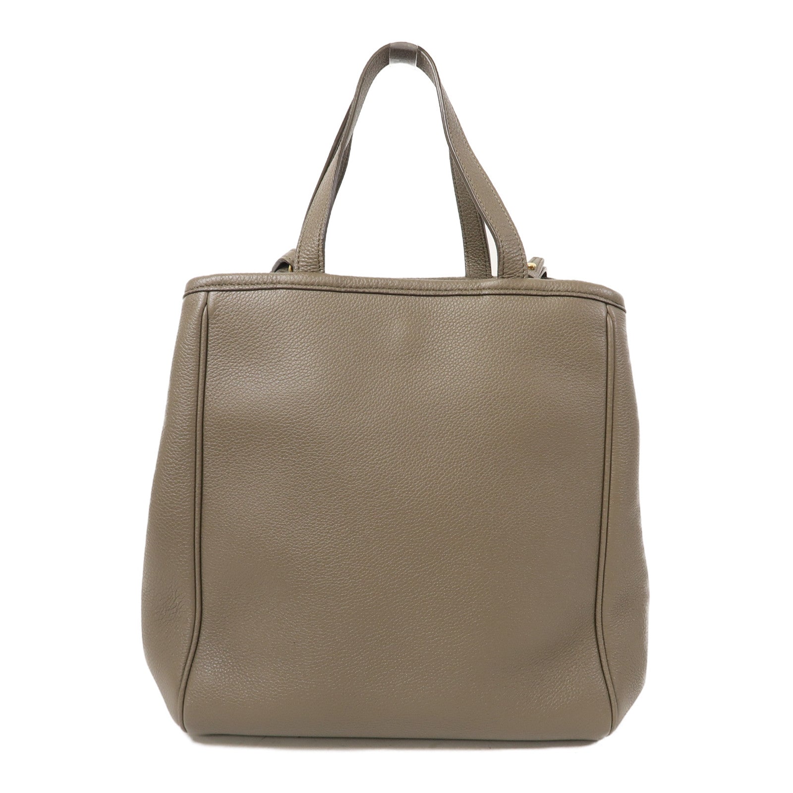 CELINE 【激減優惠】牛皮皮革Folded Cabas金扣手挽肩背兩用袋灰色