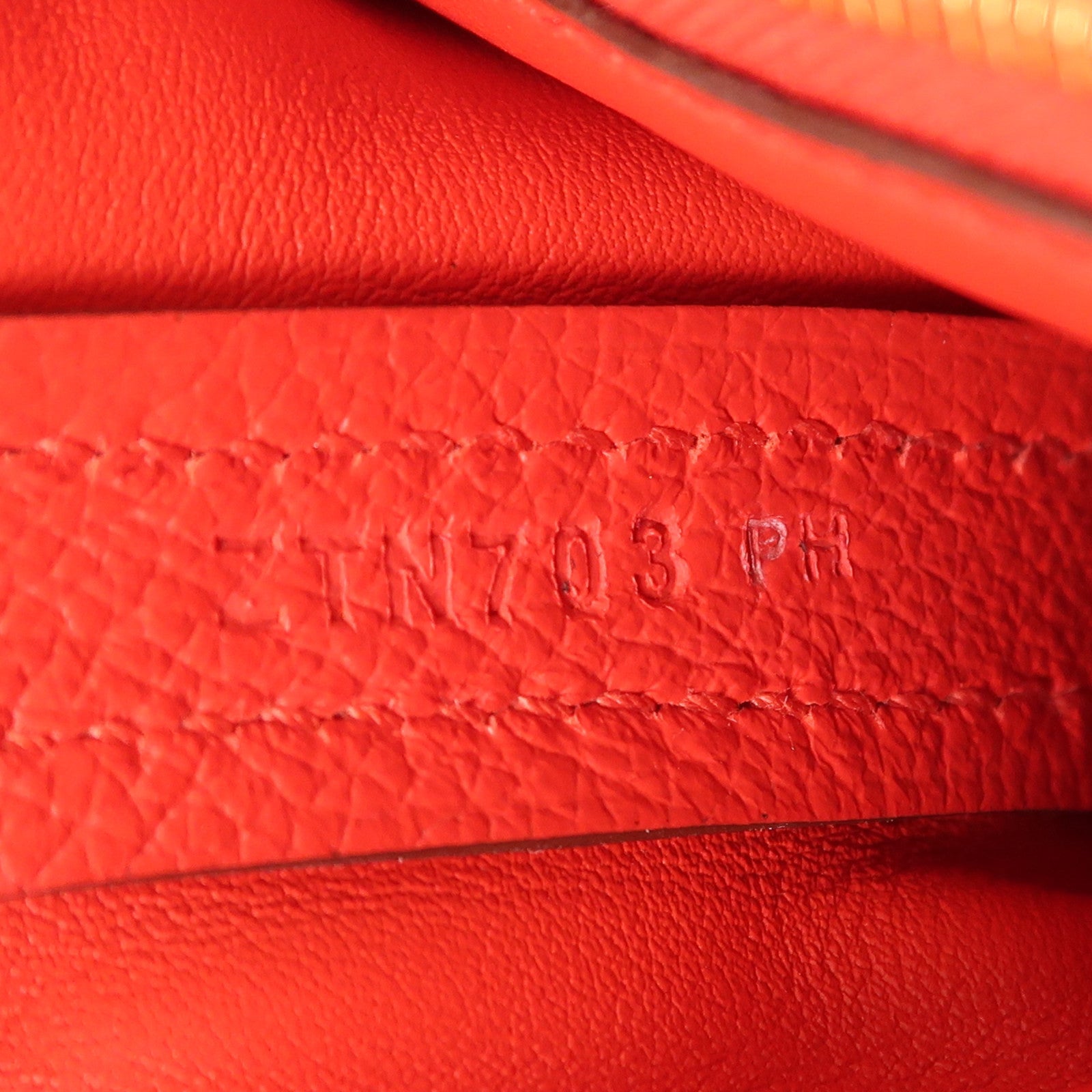 HERMES Evercolor皮革24/24 Mini金扣手挽肩背兩用袋Rouge Tomate