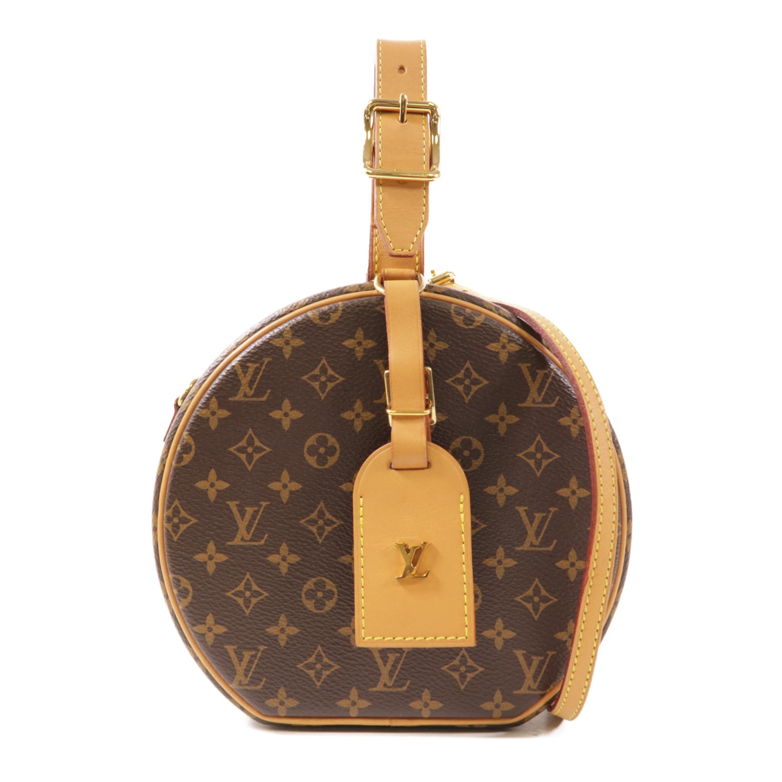LOUIS VUITTON Monogram Petite Boite Chapeau金扣手挽肩背兩用袋