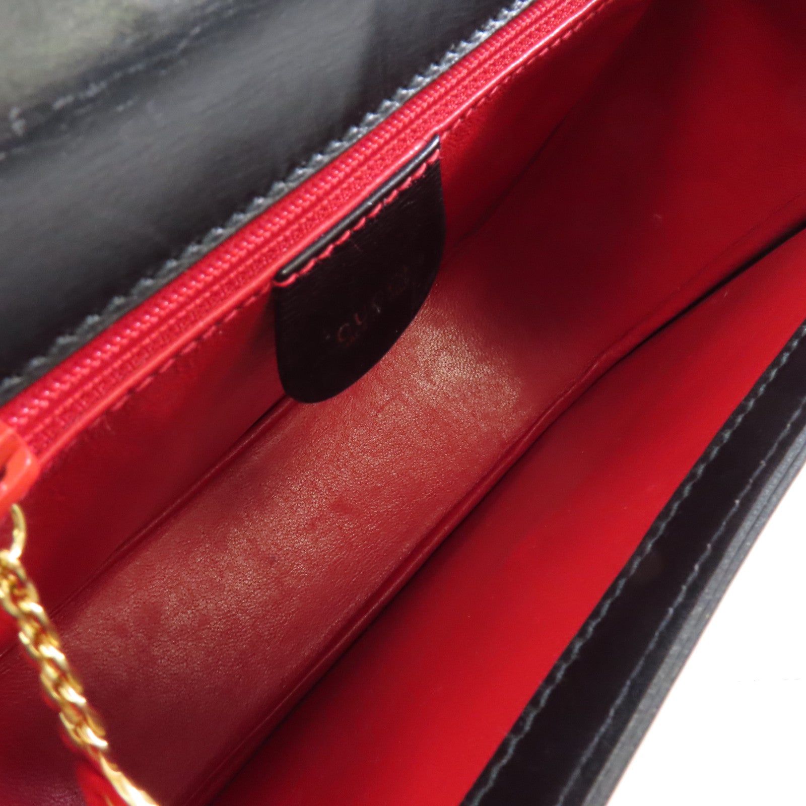 GUCCI 牛皮皮革Bamboo Shoulder Bag金扣肩背袋黑色