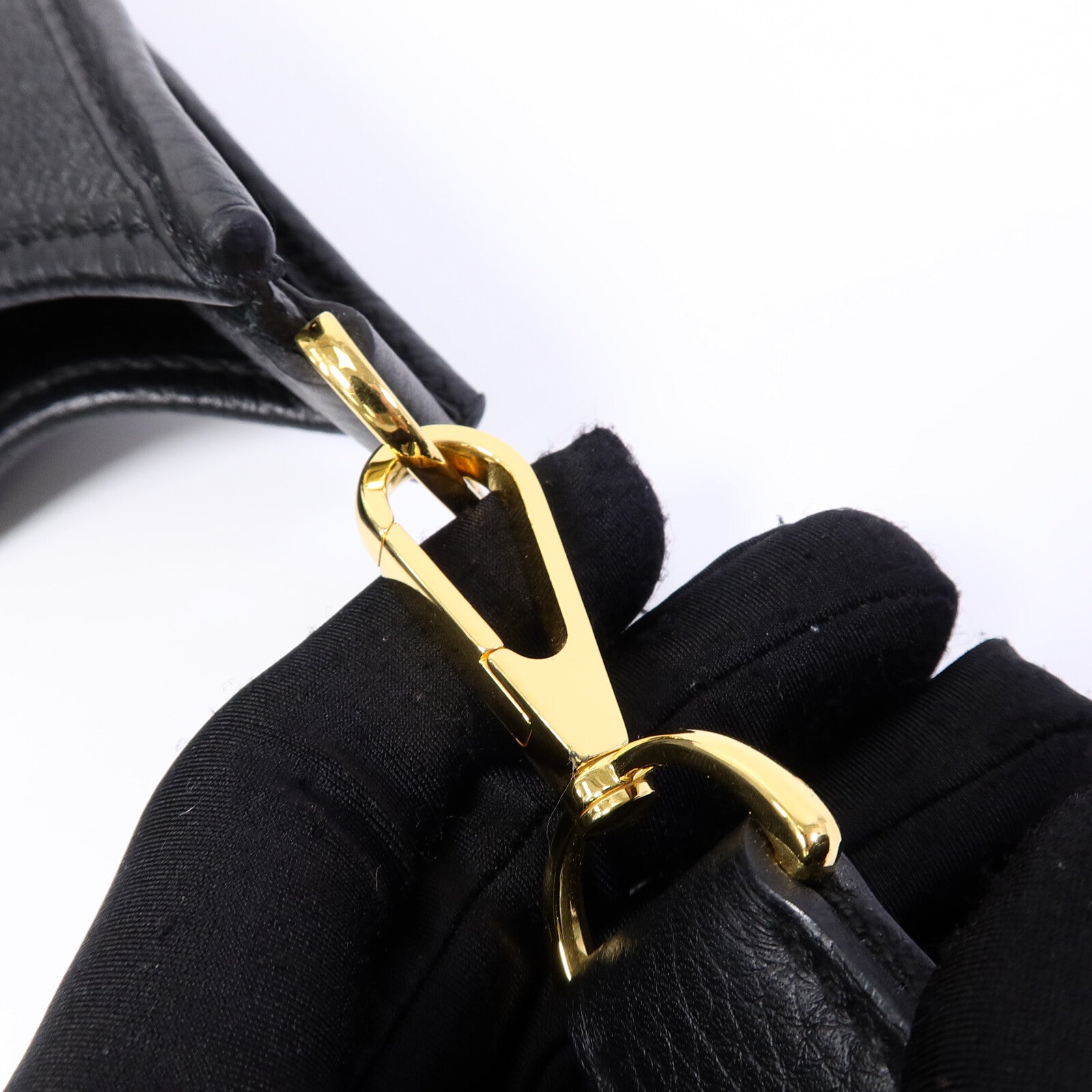 HERMES Clemence皮革Evelyne PM肩背袋Noir