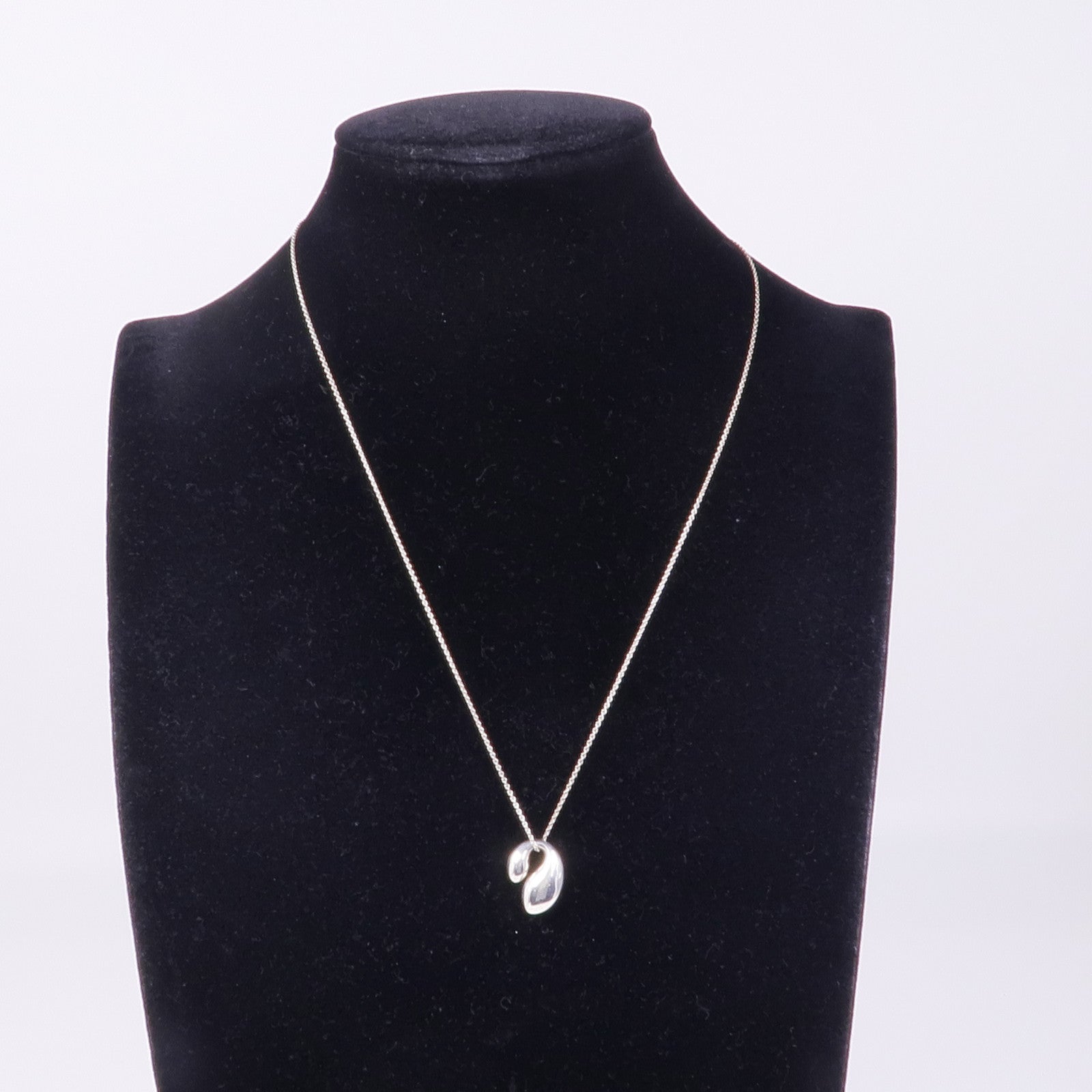 TIFFANY＆CO 925純銀Elsa Peretti Double Teardrop項鍊