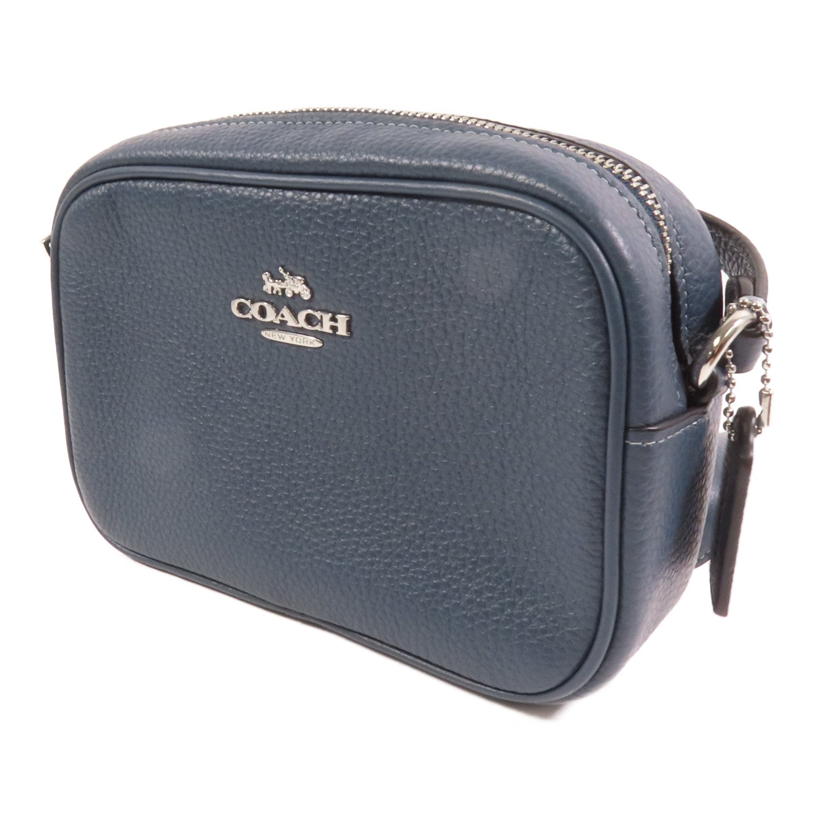 COACH 牛皮皮革Shoulder Bag銀扣肩背袋