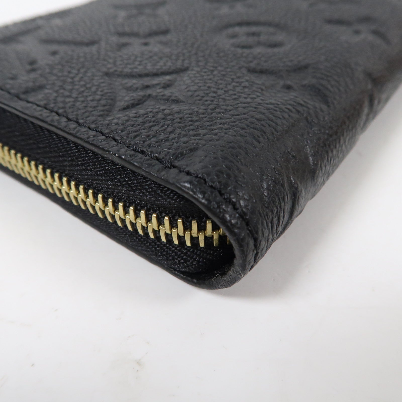 LOUIS VUITTON Monogram Empreinte Zippy Wallet金扣長錢包黑色