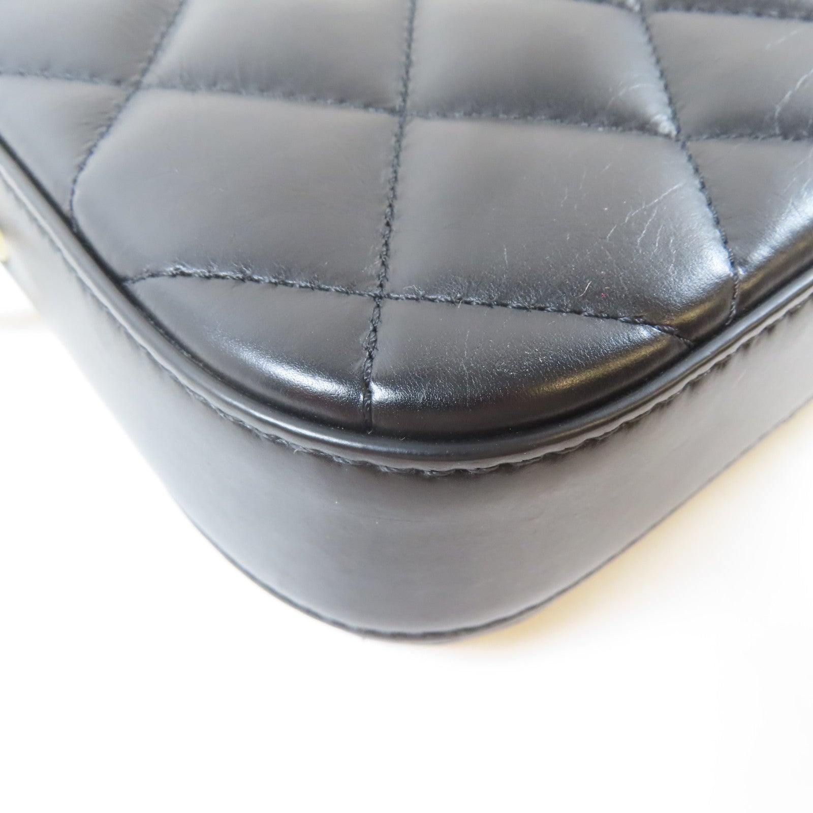 CHANEL 【激減優惠】菱格羊皮皮革Flap Bag金扣鏈帶肩背袋黑色