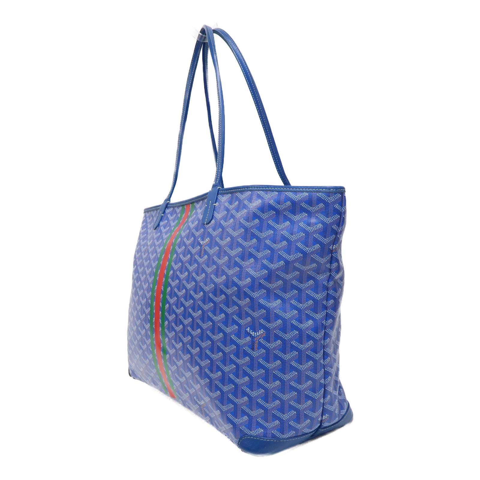 GOYARD 塗層帆布Artois銀扣肩背袋藍色