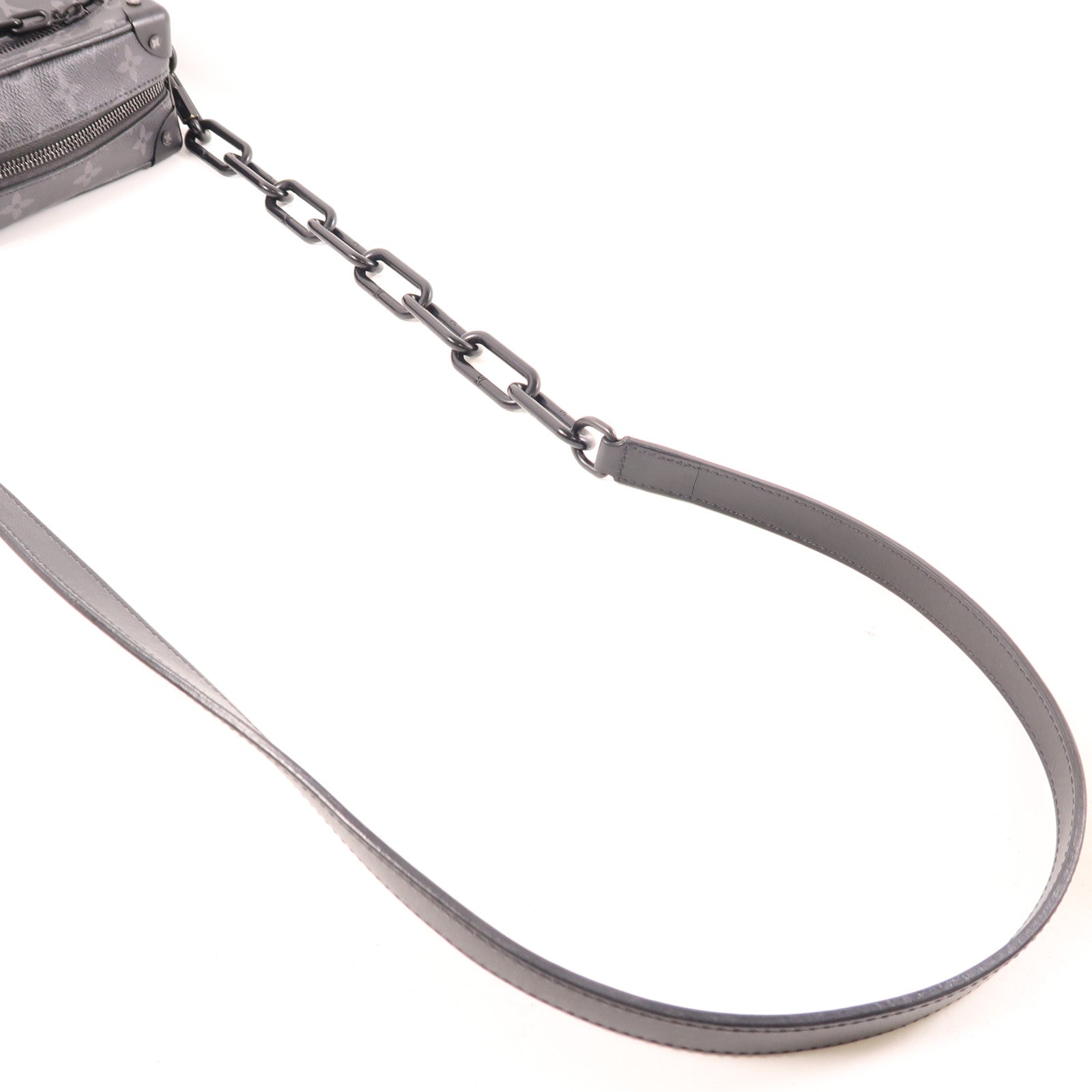 LOUIS VUITTON Monogram Eclipse Mini Soft Trunk肩背袋黑色