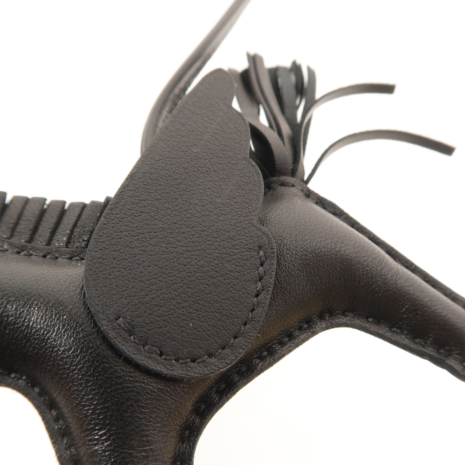 HERMES Swift/Milo皮革Rodeo Pagase PM掛飾Noir