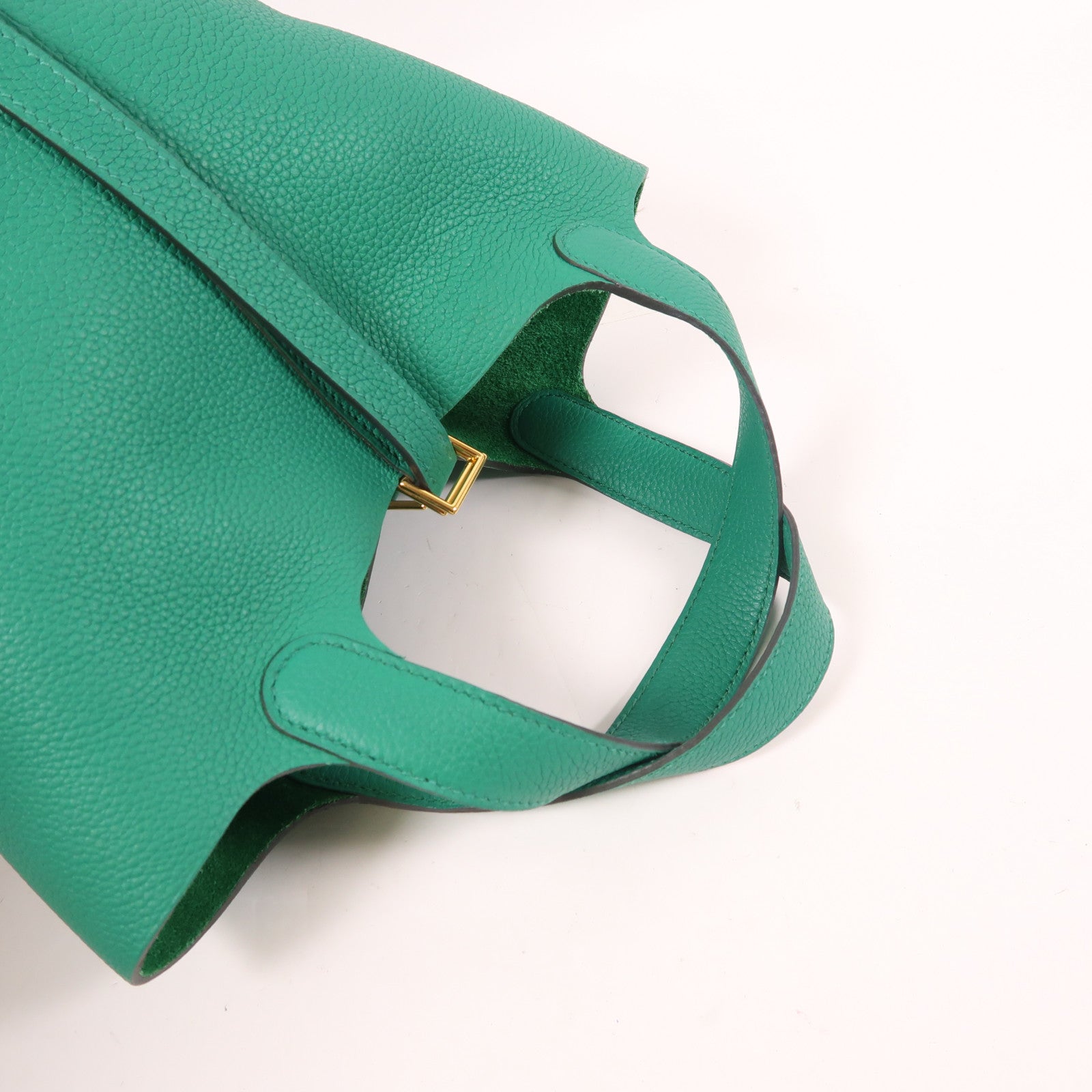 HERMES Clemence皮革Picotin 18 PM金扣手挽袋