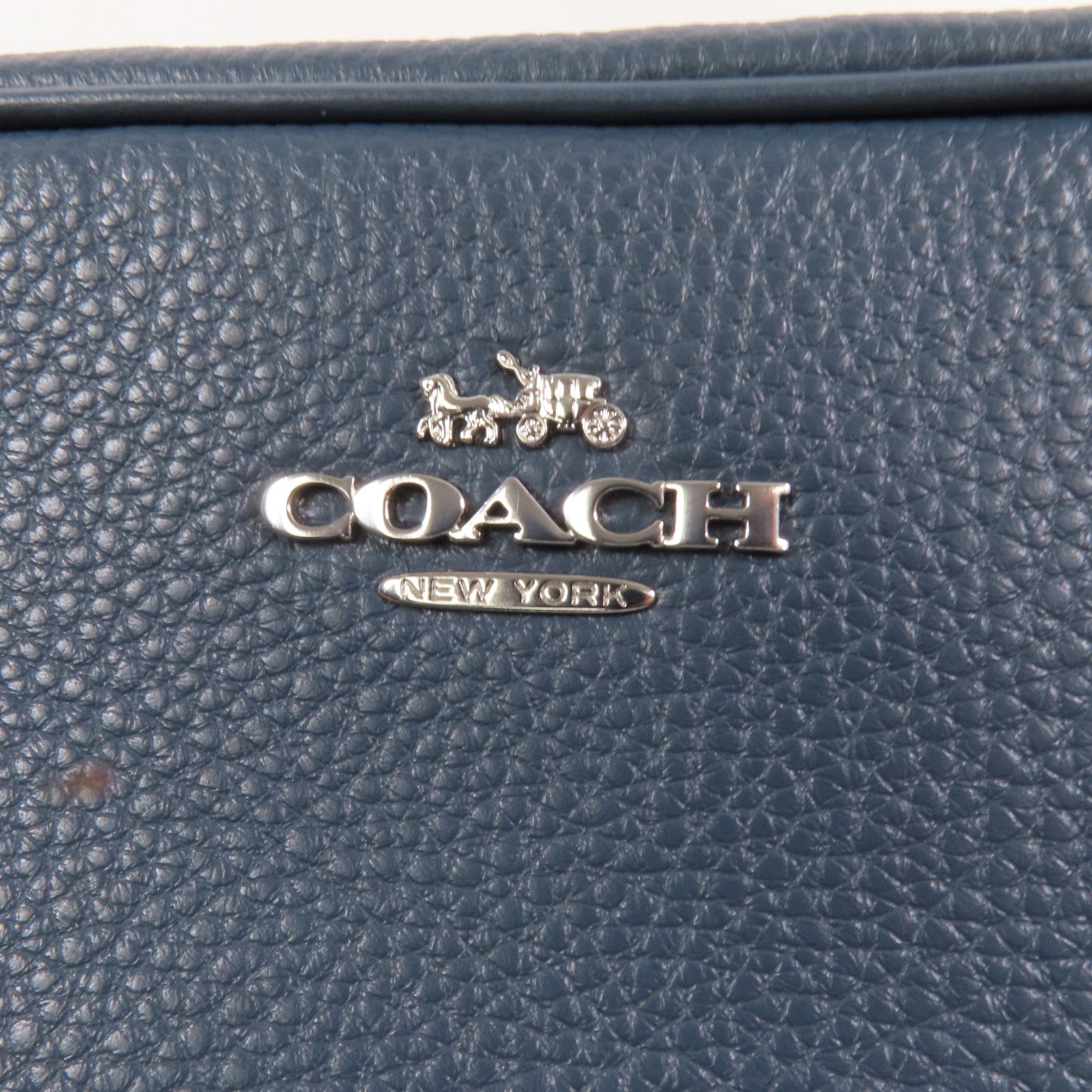COACH 牛皮皮革Shoulder Bag銀扣肩背袋