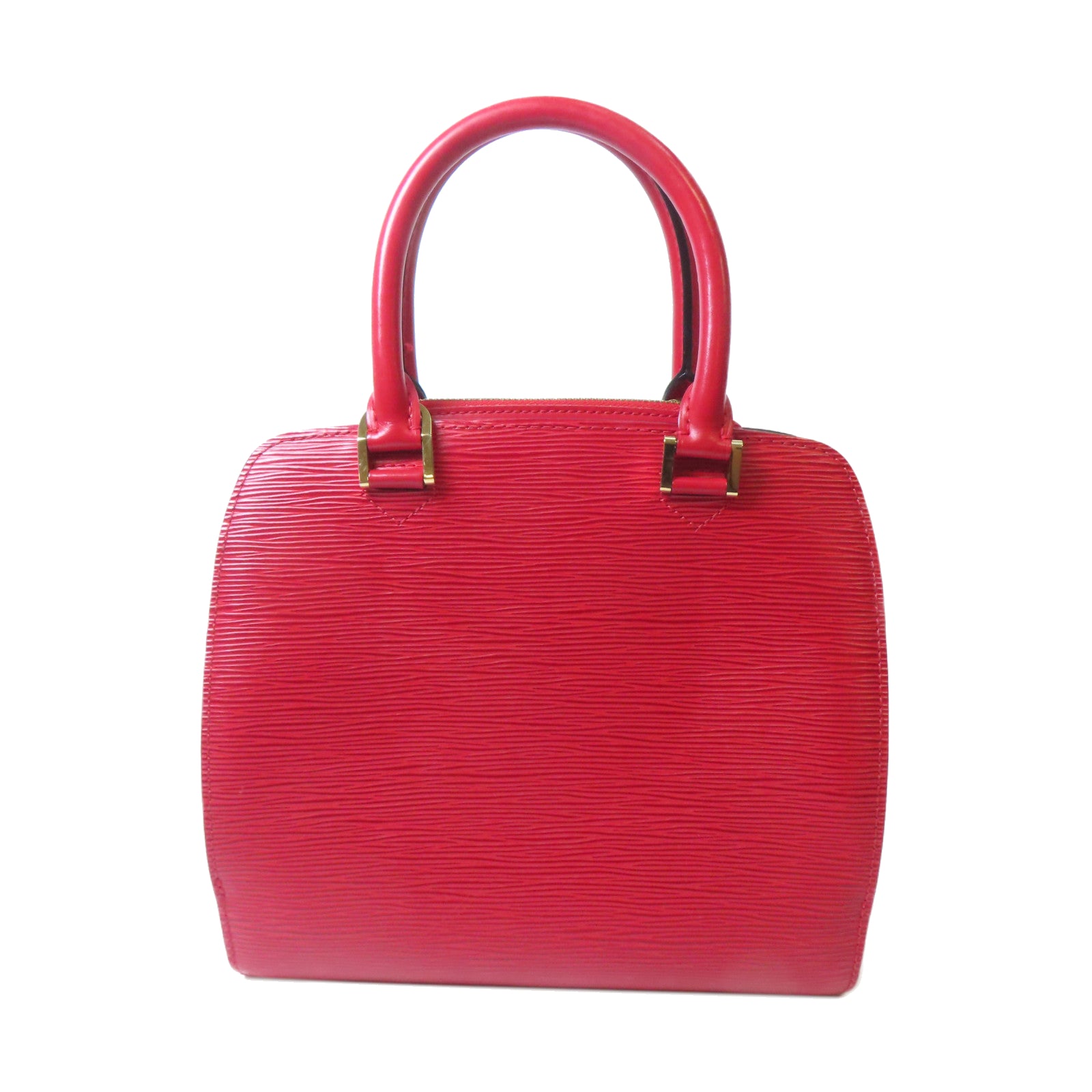 LOUIS VUITTON 【激減優惠】Epi Ponneuf金扣手挽袋紅色